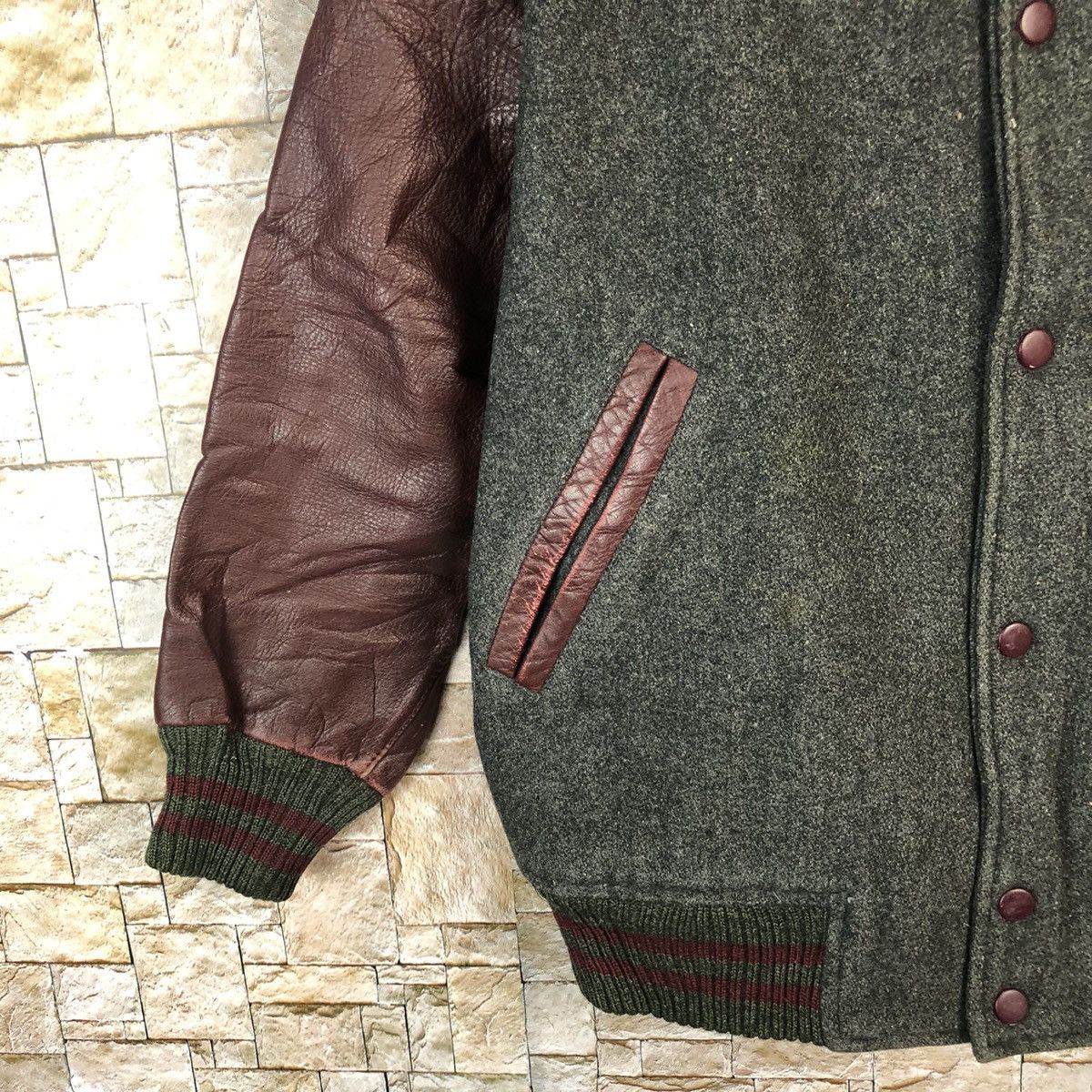 Japanese Brand Japanese Brand Maroon Bombers varsity Jacket #A826 Size US M / EU 48-50 / 2 - 7 Thumbnail