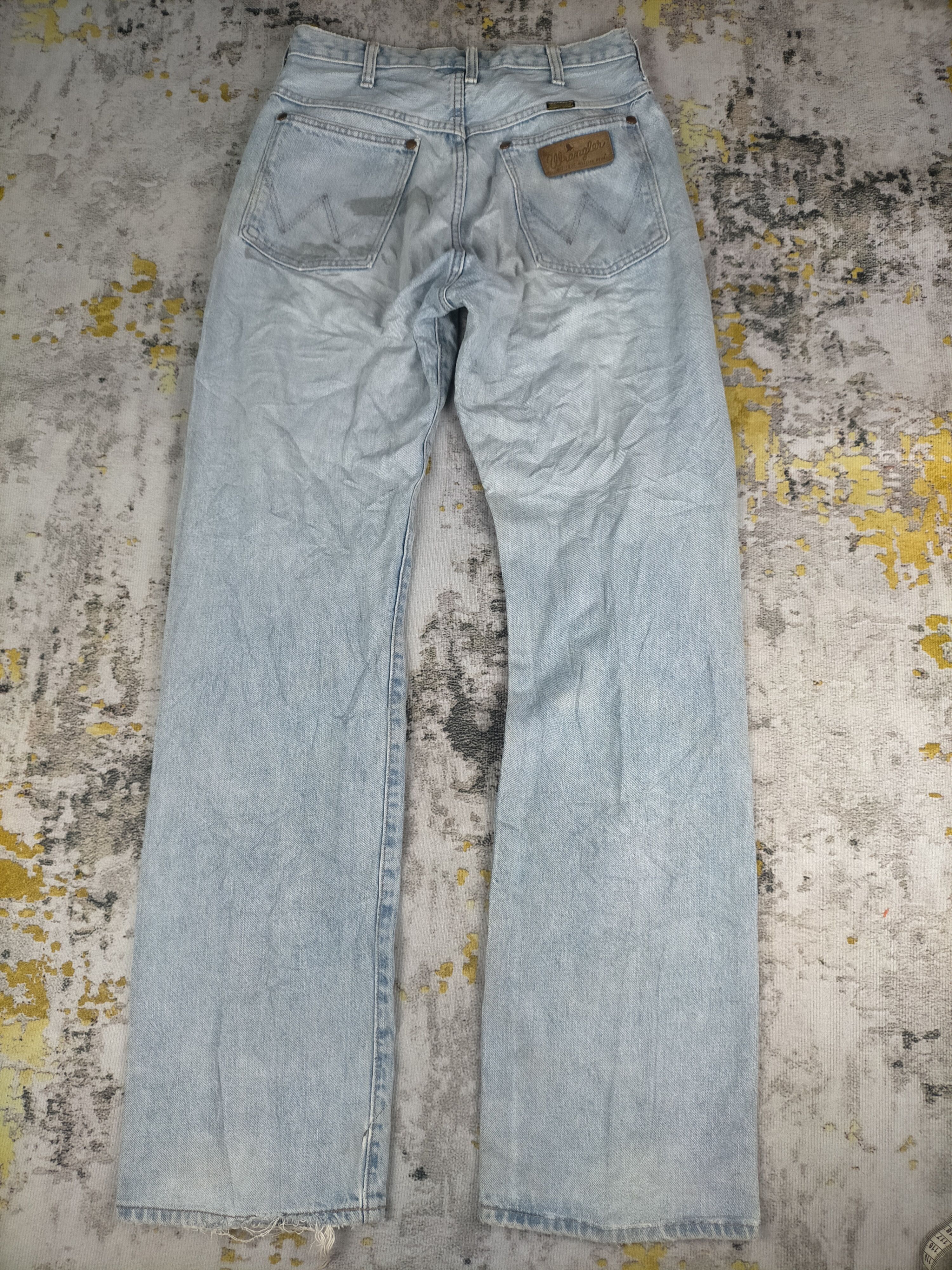 Wrangler 🔥 Vintage Wrangler Grunge Light Wash Distressed Jeans Size US 28 / EU 44 - 5 Thumbnail