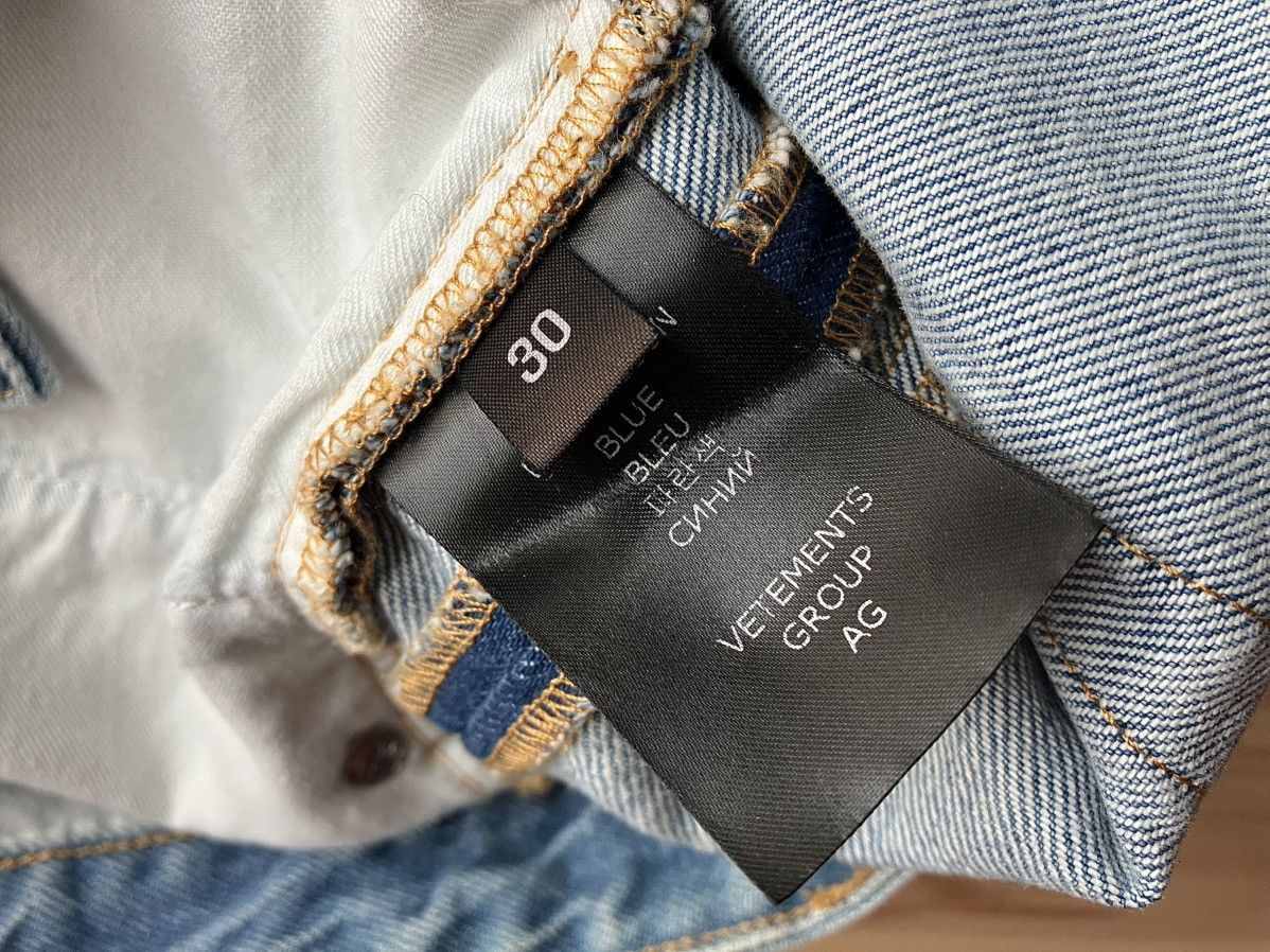 Vetements Vetements: Big Shape Jeans Light/ Ice Blue Size US 31 - 14 Thumbnail