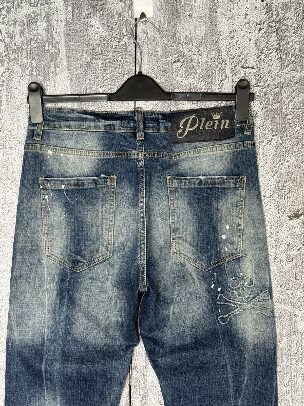 Philipp Plein Philipp Plein Jeans Skull Crossbones Distressed Denim Pants Size US 32 / EU 48 - 12 Thumbnail