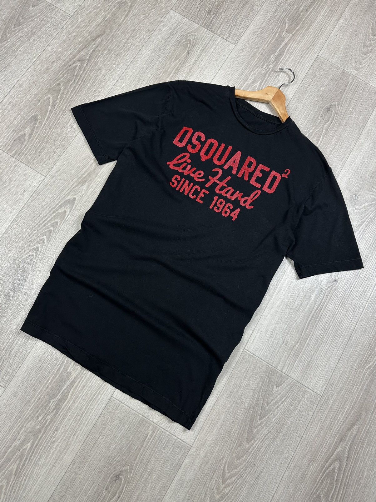 Dsquared2 Dsquared2 Big Logo Live Hard Print T-Shirt Size US XL / EU 56 / 4 - 3 Thumbnail