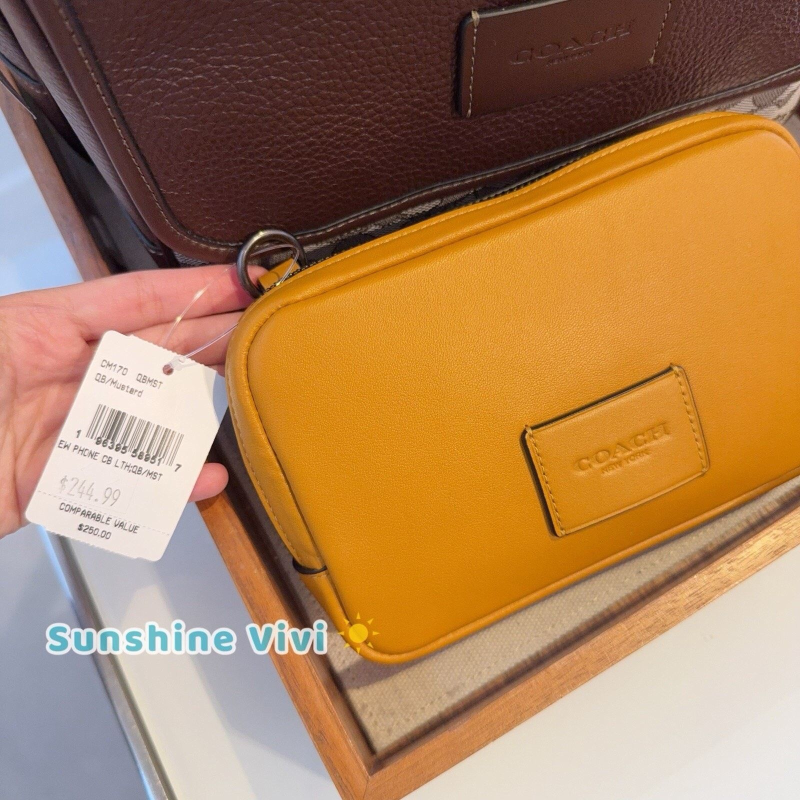 Coach NWT COACH Crossbody CM170 Shoulder Bag Leather Mustard Size ONE SIZE - 4 Thumbnail