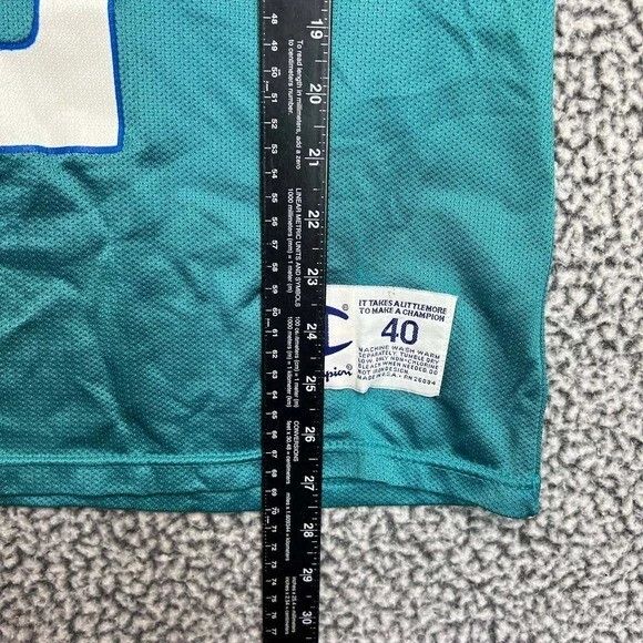 Champion × Vintage Larry Johnson #2 Charlotte Hornets Jersey Shirt Men 40 Teal Size US XXS / EU 40 - 5 Thumbnail