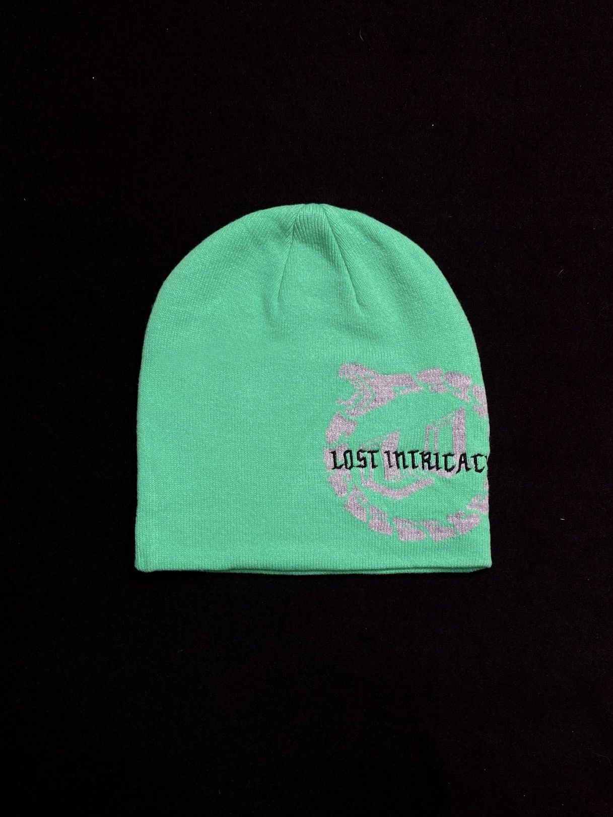 Japanese Brand Rare Lost Intricacy Full Circle Snake Knit Purple Beanie OS Size ONE SIZE - 1 Thumbnail