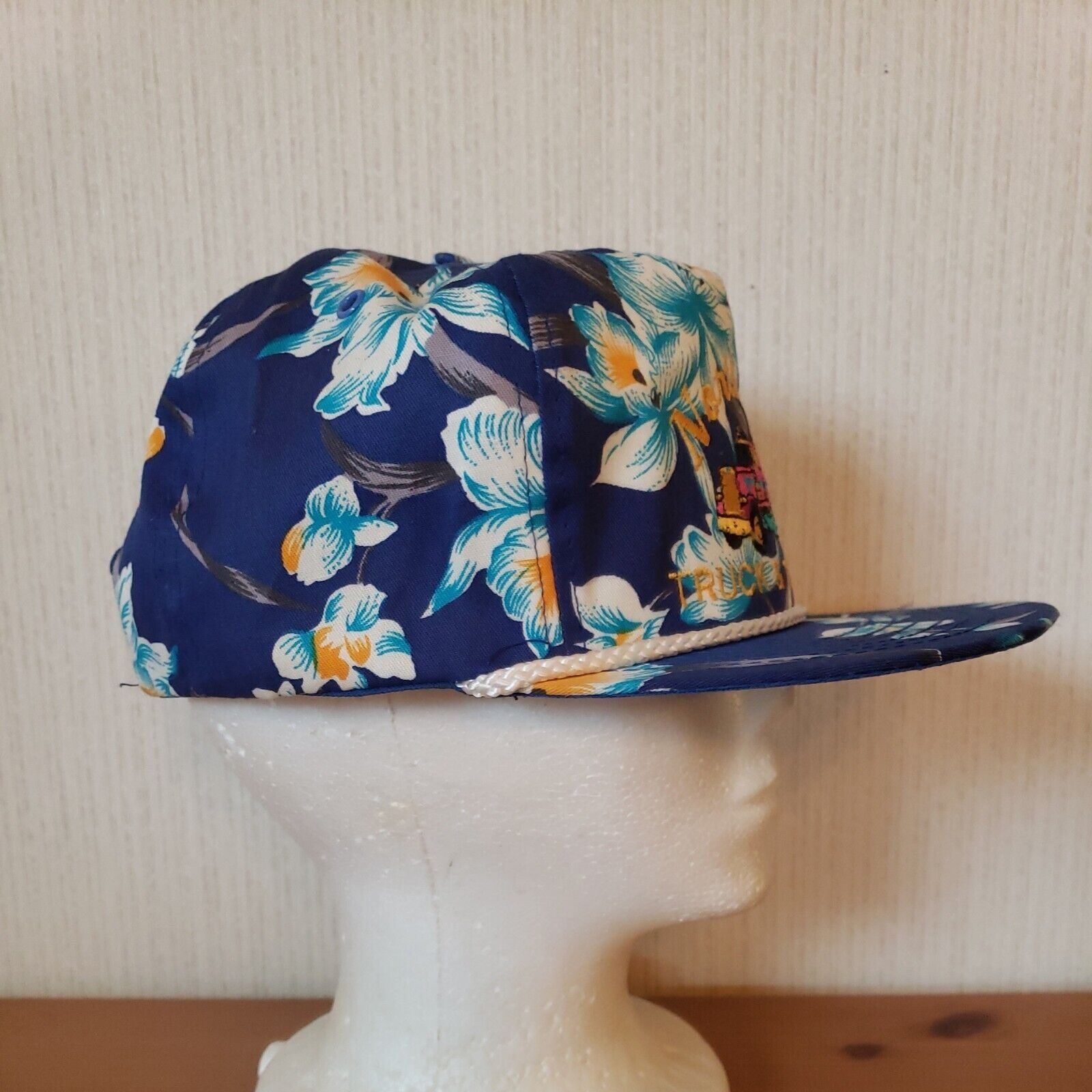 Vintage Vtg Hawaiian 5 Panel Hat Corded Embroidered Dad Cap Brow Fla Size ONE SIZE - 2 Thumbnail