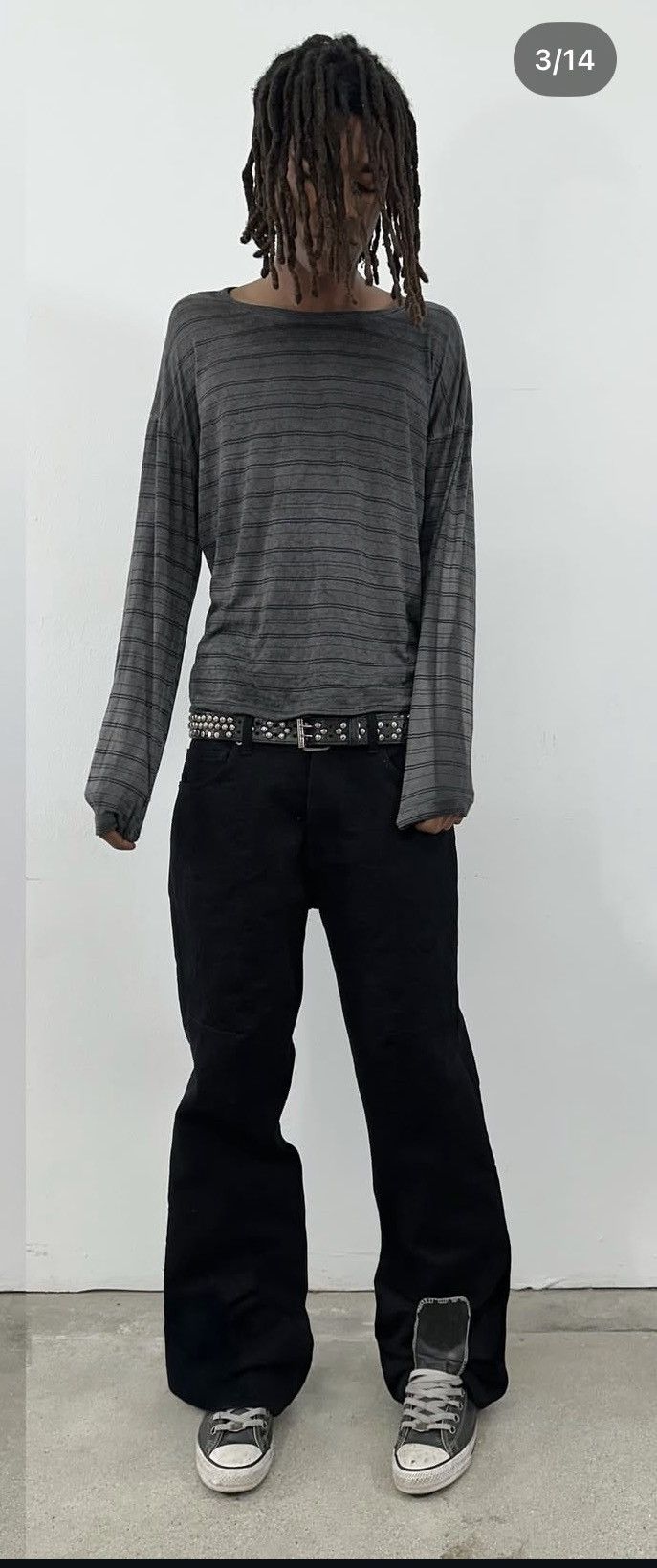 K-Two Studios KTwo studios Dyed Stripe Linen Long Sleeve T shirt Size US M / EU 48-50 / 2 - 2 Thumbnail