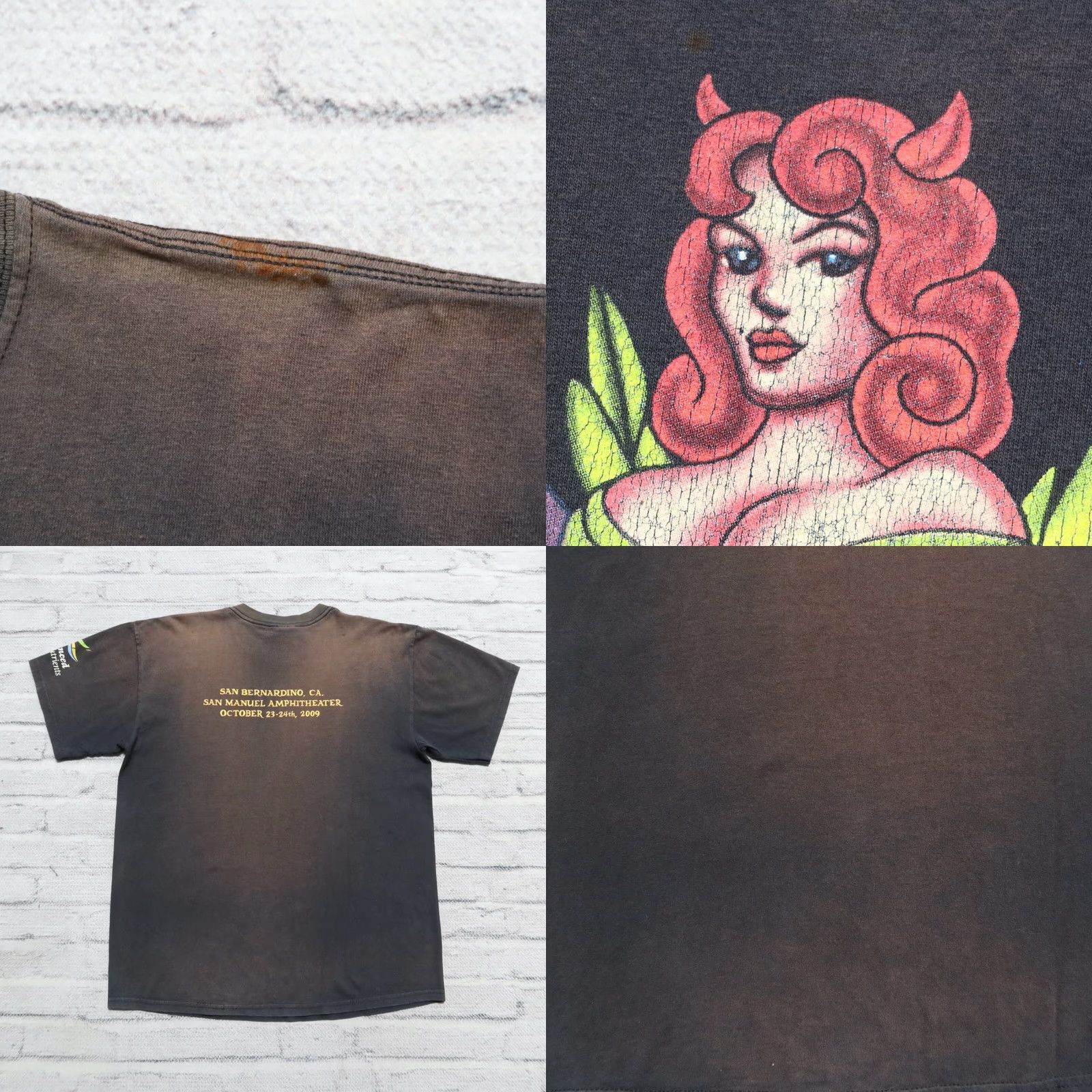 Gildan VINTAGE Kushie Kush Nutrients Shirt Band Tour Tee L Faded Black Mens M Size US L / EU 52-54 / 3 - 9 Thumbnail