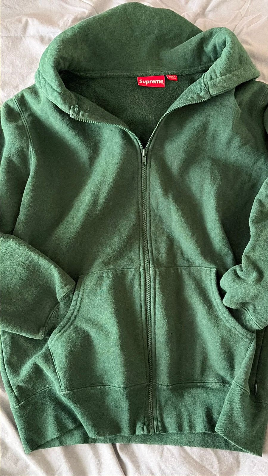 Supreme Supreme Arc Logo Zip Up Hoodie Dark Green Box Logo Size US L / EU 52-54 / 3 - 2 Thumbnail