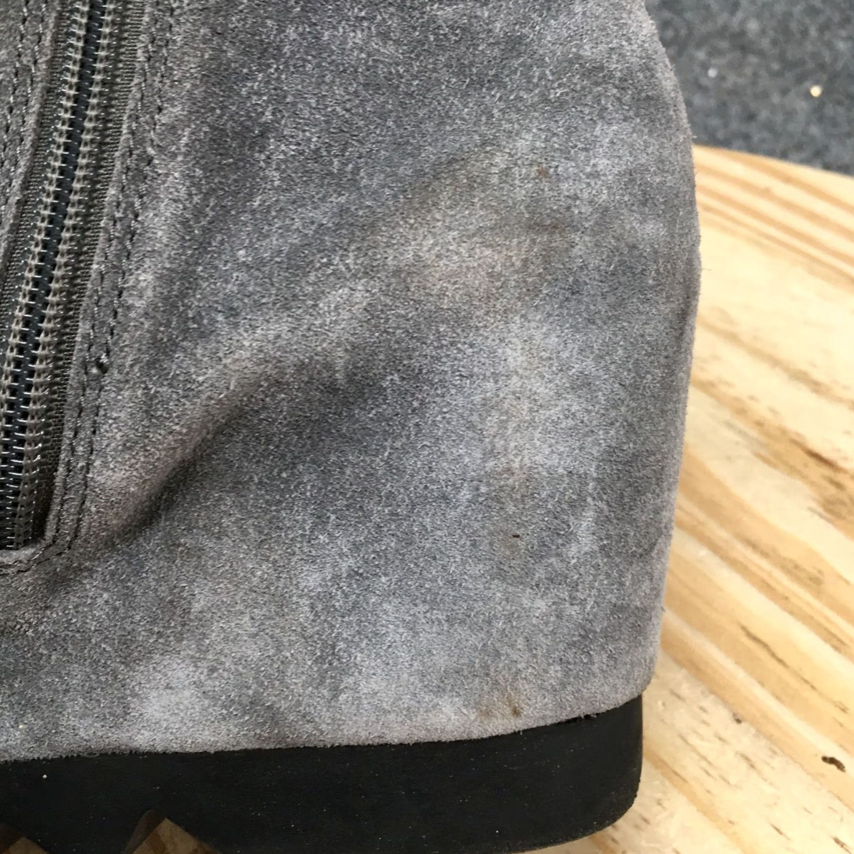 Vintage Aerosoles Boots Womens 9.5 M Confidential Bootie Gray Leather Casual Wedge Heels Boots Size US 10 / IT 40 - 4 Thumbnail