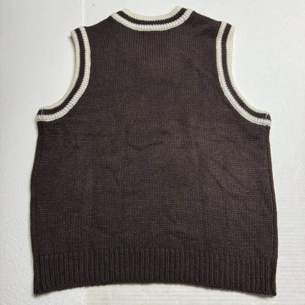 Obey Obey Wool Blend Alden Sweater Vest In Brown W/ Contrast Trim Size US M / EU 48-50 / 2 - 5 Thumbnail