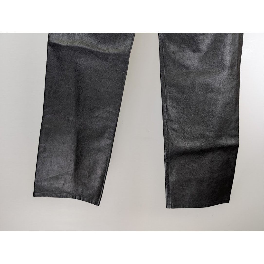 Balenciaga o1rshd1 Soft Matte Leather Medium Fit Pants in Black Size US 32 / EU 48 - 10 Thumbnail