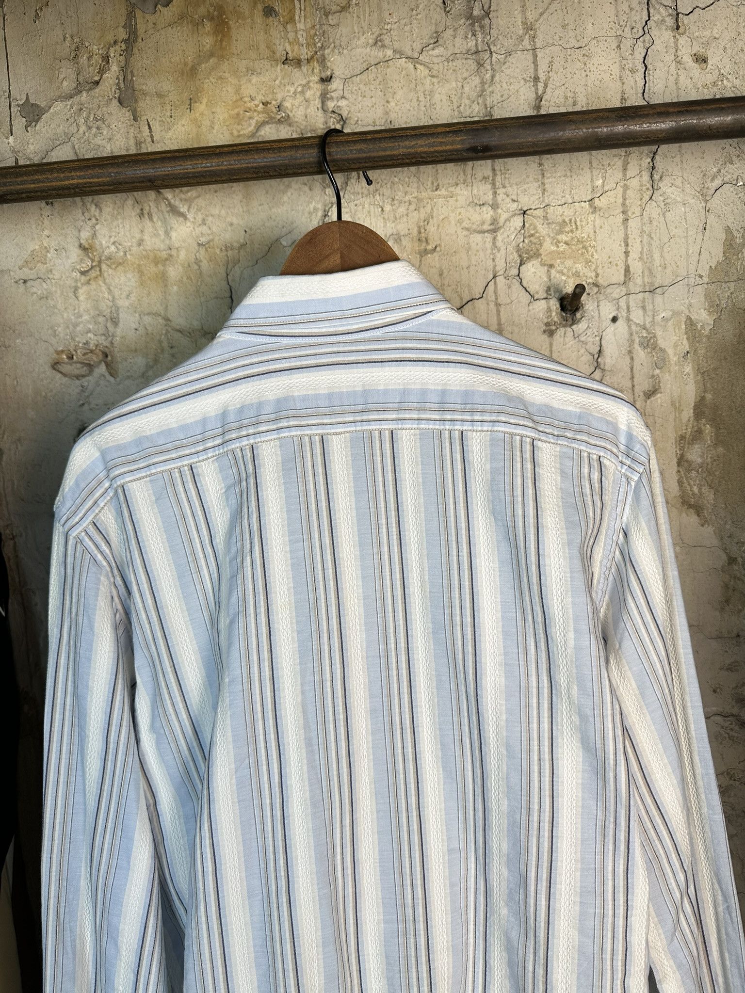 Burberry Vintage Thomas Burberry Stripped Button Up Shirt Size US L / EU 52-54 / 3 - 10 Thumbnail