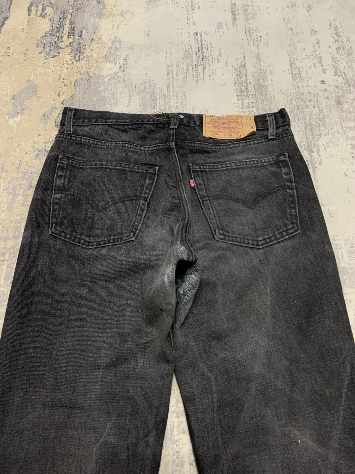 Levi's W34x29 Vintage Levis 501 Jean Black Wash Straight Fit Size US 36 / EU 52 - 7 Thumbnail