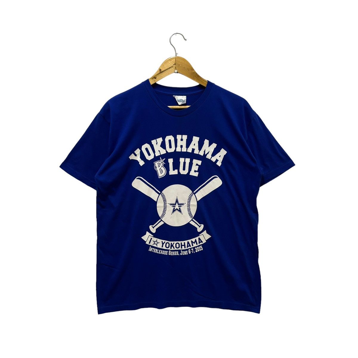 If Six Was Nine × Vintage Baystars Yokohama Blue Baseball Japan League Tshirt Size US L / EU 52-54 / 3 - 1 Thumbnail
