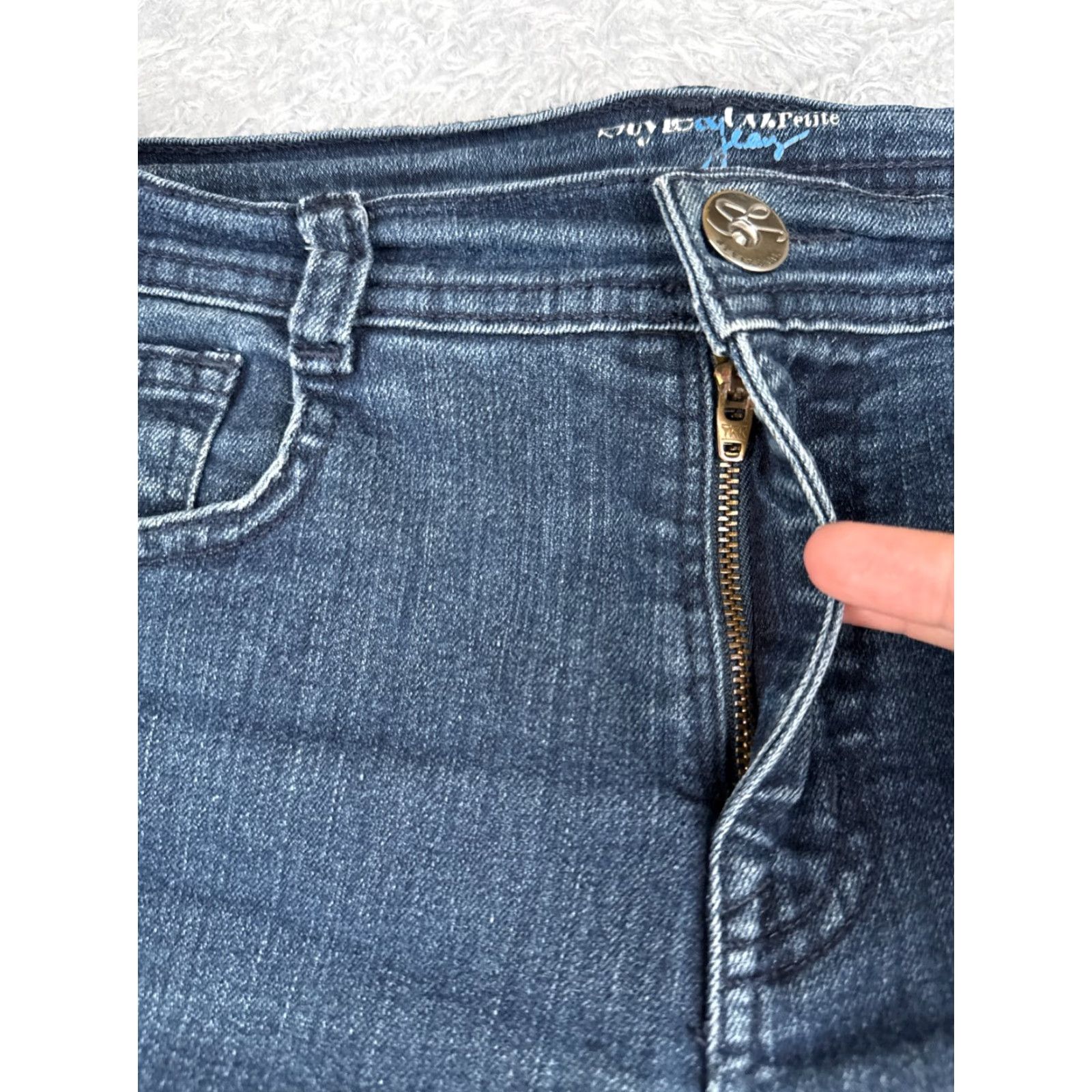 Vintage Style&Co Jeans Women 10P Denim Straight Leg Mid Rise 30x25 Blue Cotton 5-Pocket Size 32" / US 10 / IT 46 - 5 Thumbnail