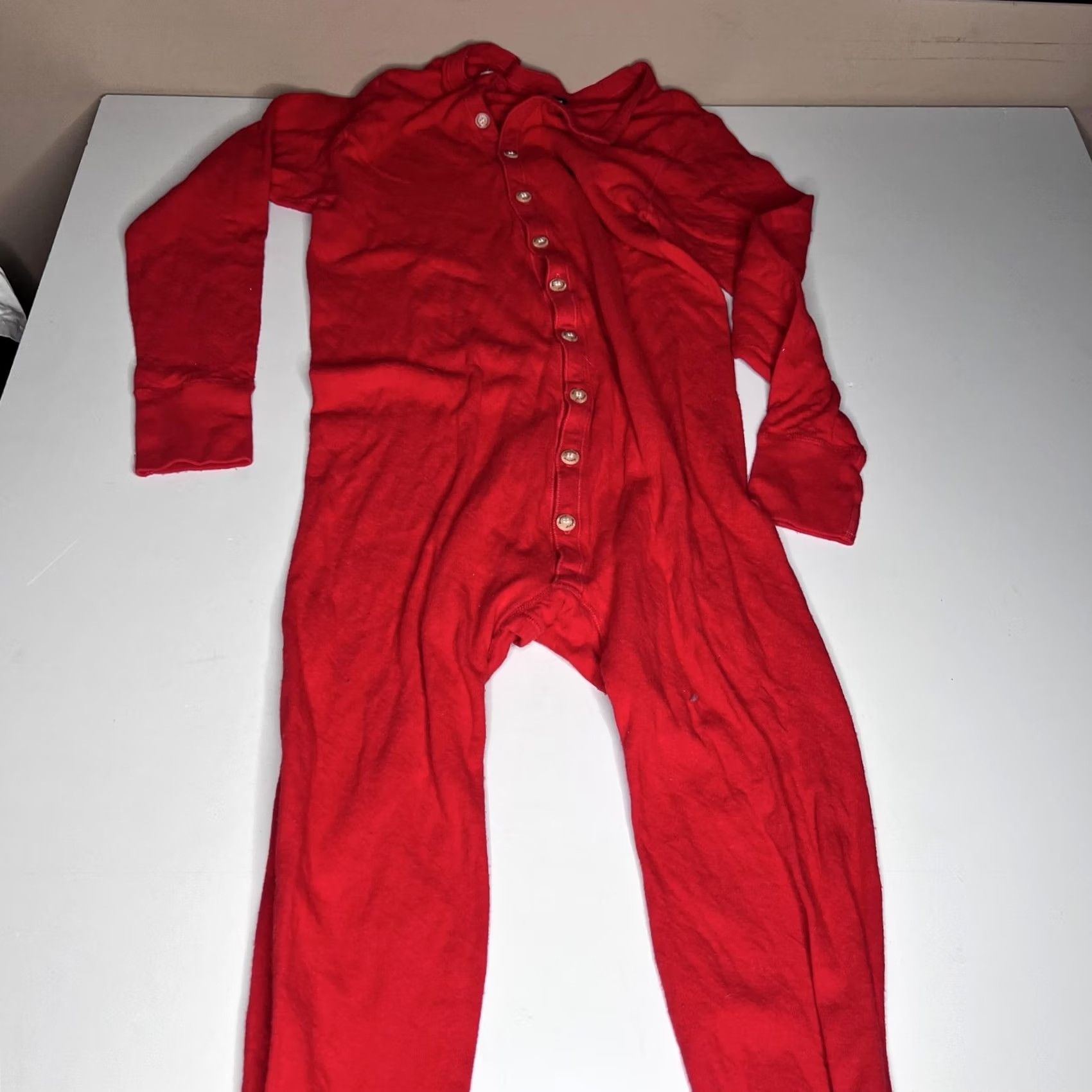 Vintage Duofold Long Johns Mens Small Red Thermal Union Suit One Piece USA Base Layer Size 36R - 6 Thumbnail