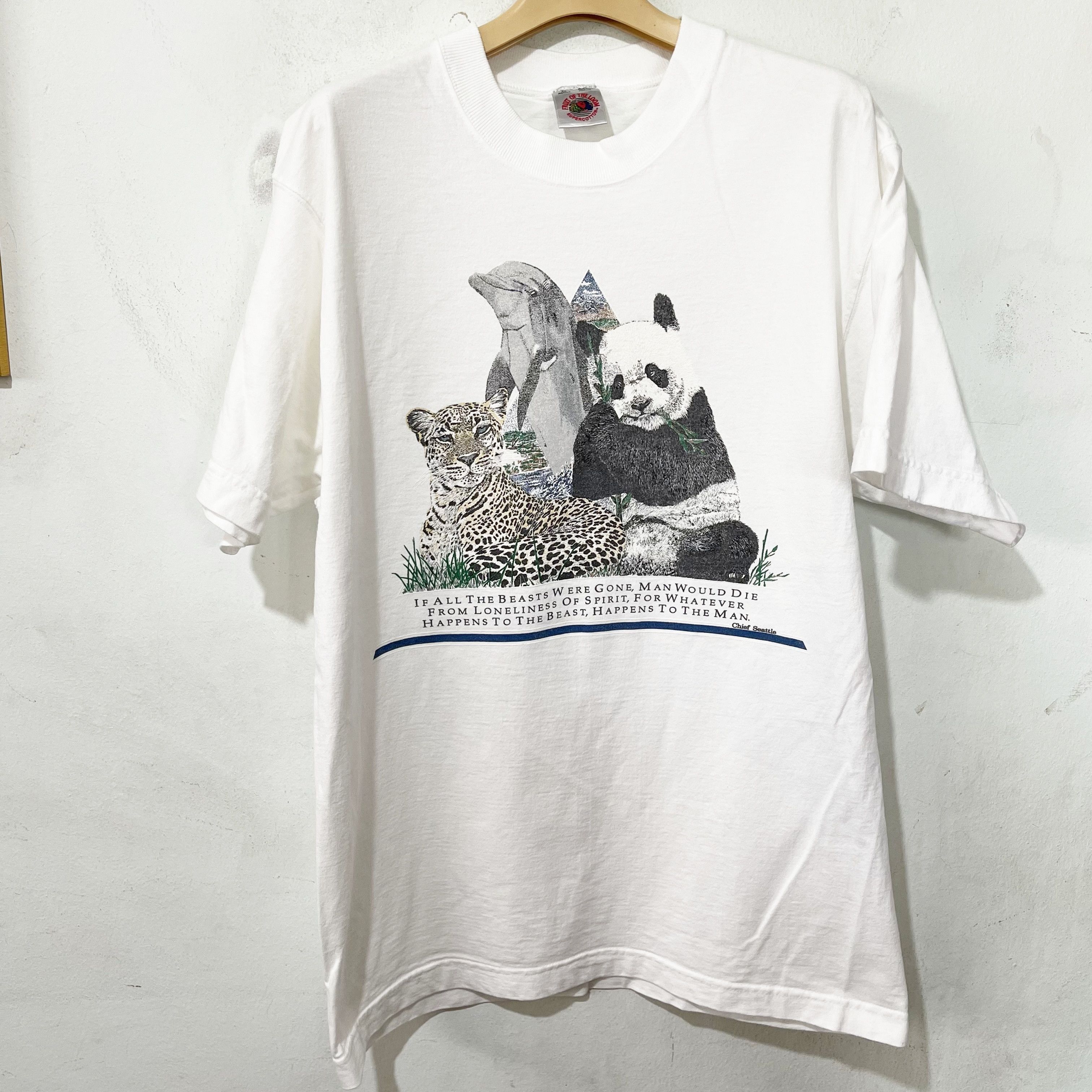 Vintage Vintage 90s Wildlife Conservation T-Shirt Size US M / EU 48-50 / 2 - 1 Thumbnail