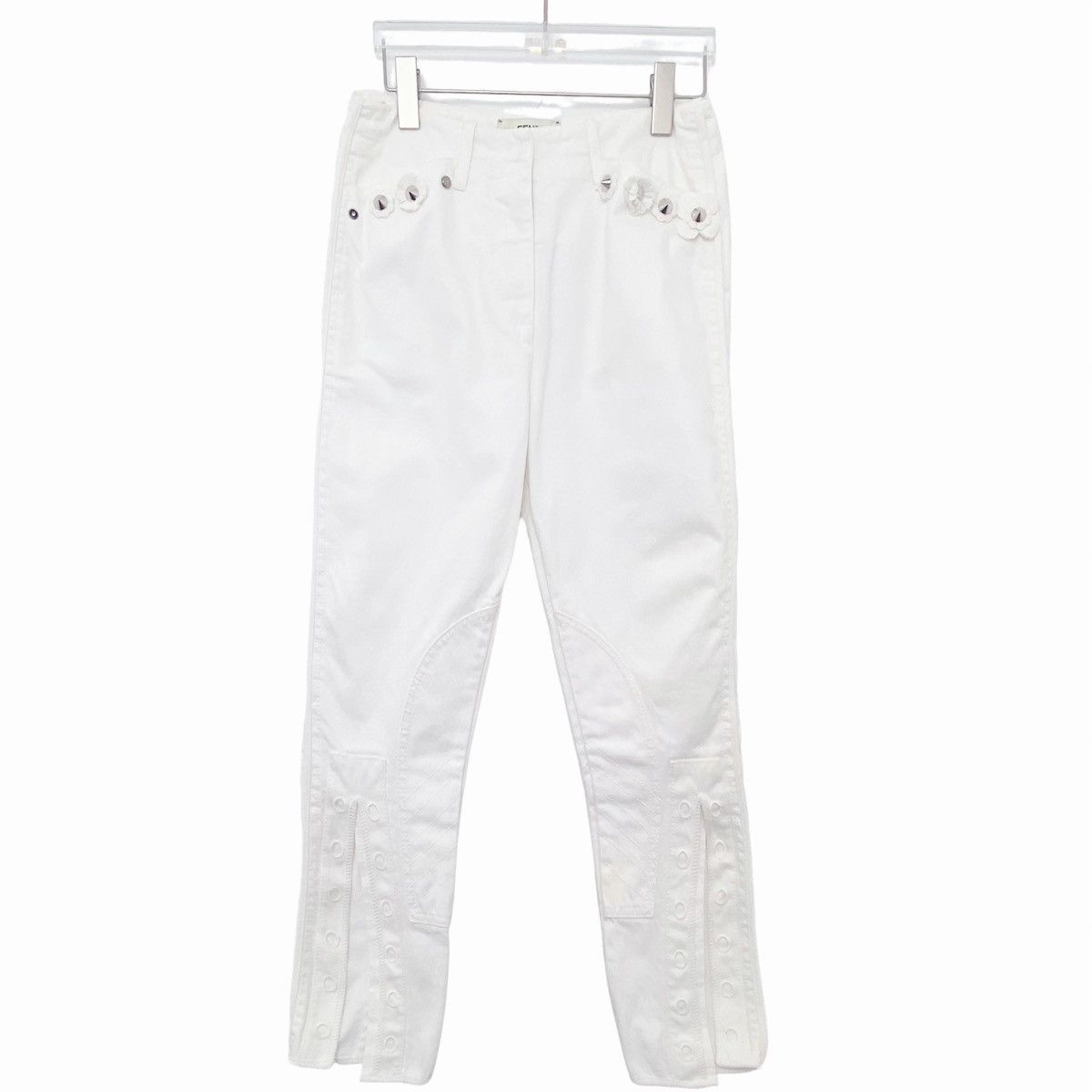 Fendi Fendi Floral Denim Pants K26WX Size 26" / US 2 / IT 38 - 1 Thumbnail