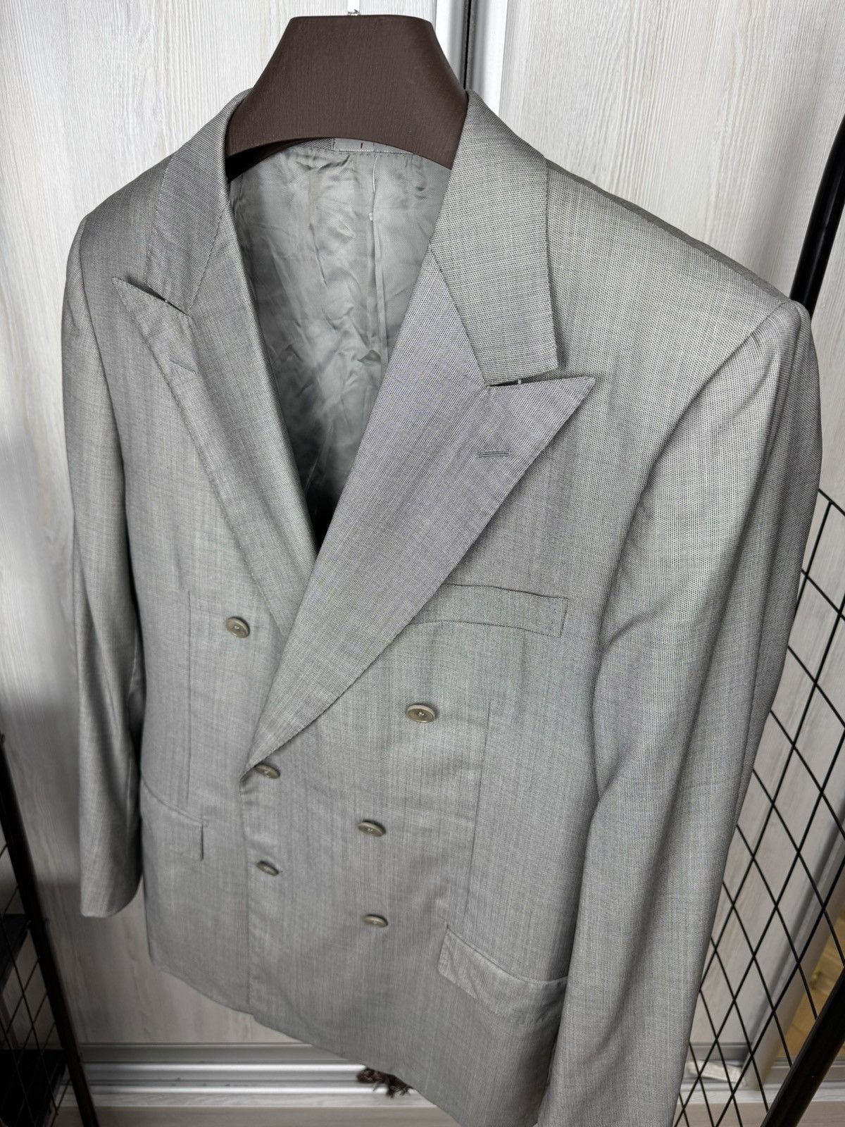 Ermenegildo Zegna Ermenegildo Zegna Trofeo silk double breasted blazer coat Size 42R - 6 Thumbnail