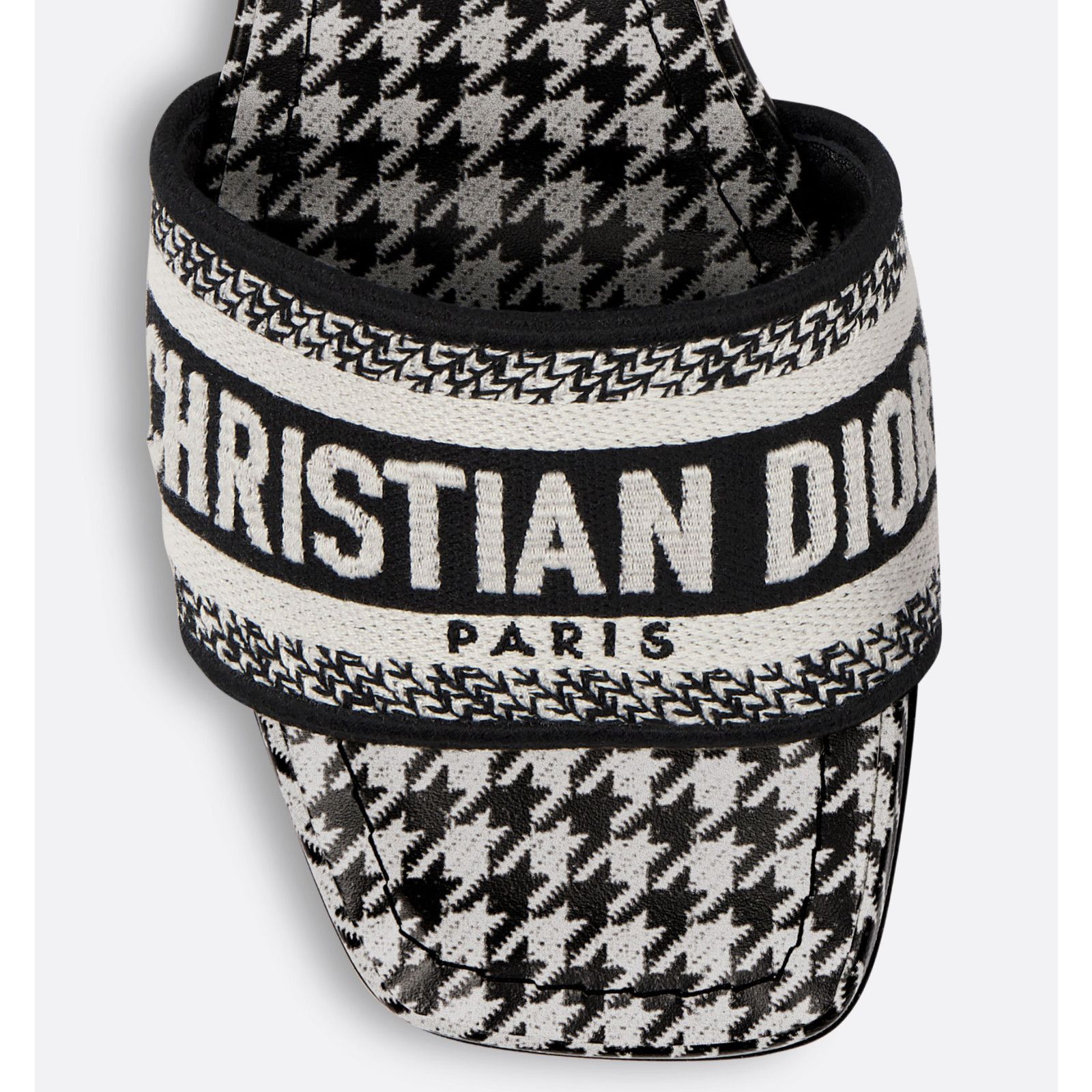 Dior Christian Dior Dway Heeled Slide Black White Houndstooth Size US 8 / IT 38 - 7 Thumbnail