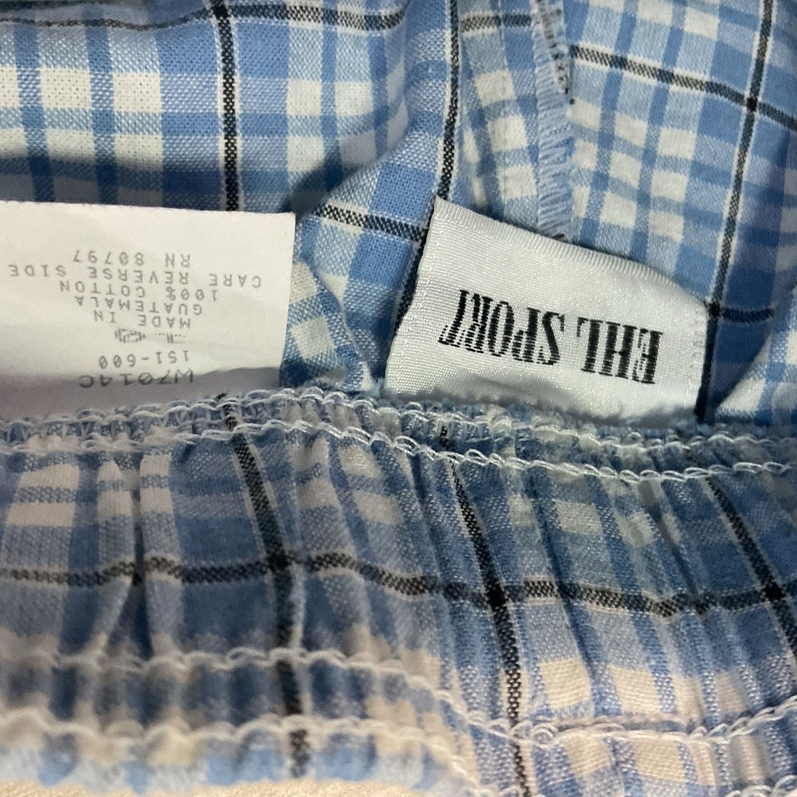 Vintage Vintage EHL Sports Plaid Blue Shorts Womens Size 28" / US 6 / IT 42 - 3 Thumbnail