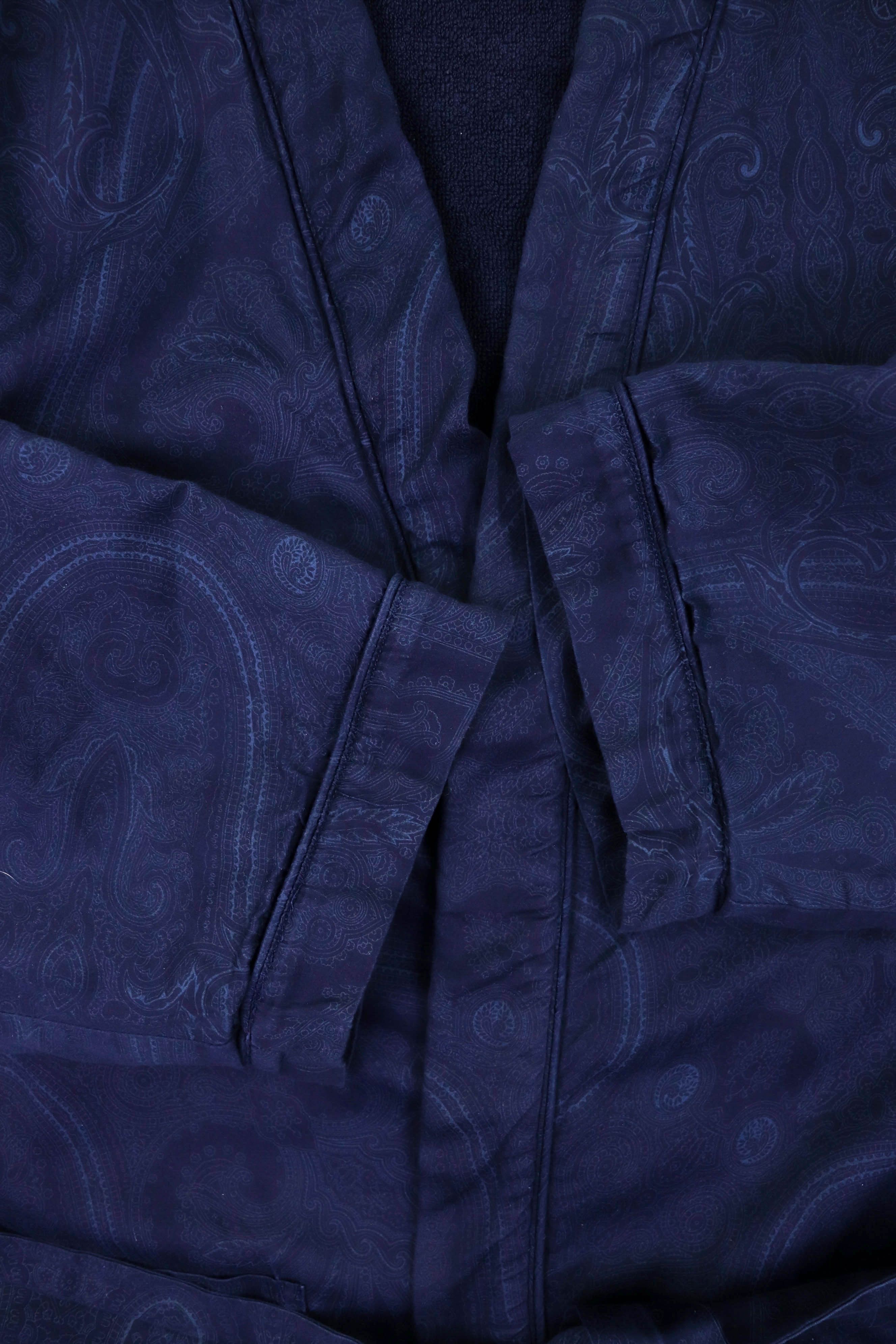 Polo Ralph Lauren Ralph Lauren Dark Blue Paisley Printed Graphics Bath Robe Size US M / EU 48-50 / 2 - 9 Thumbnail