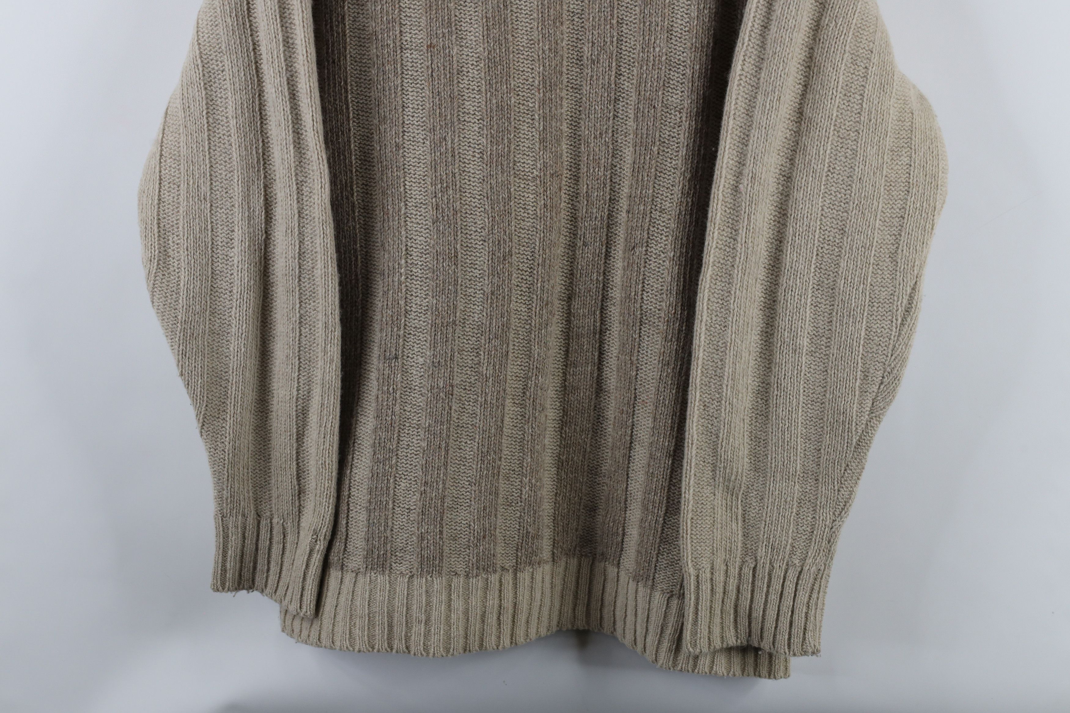 Vintage Vintage 90s Streetwear Chunky Ribbed Knit Mock Neck Sweater Size US L / EU 52-54 / 3 - 3 Thumbnail