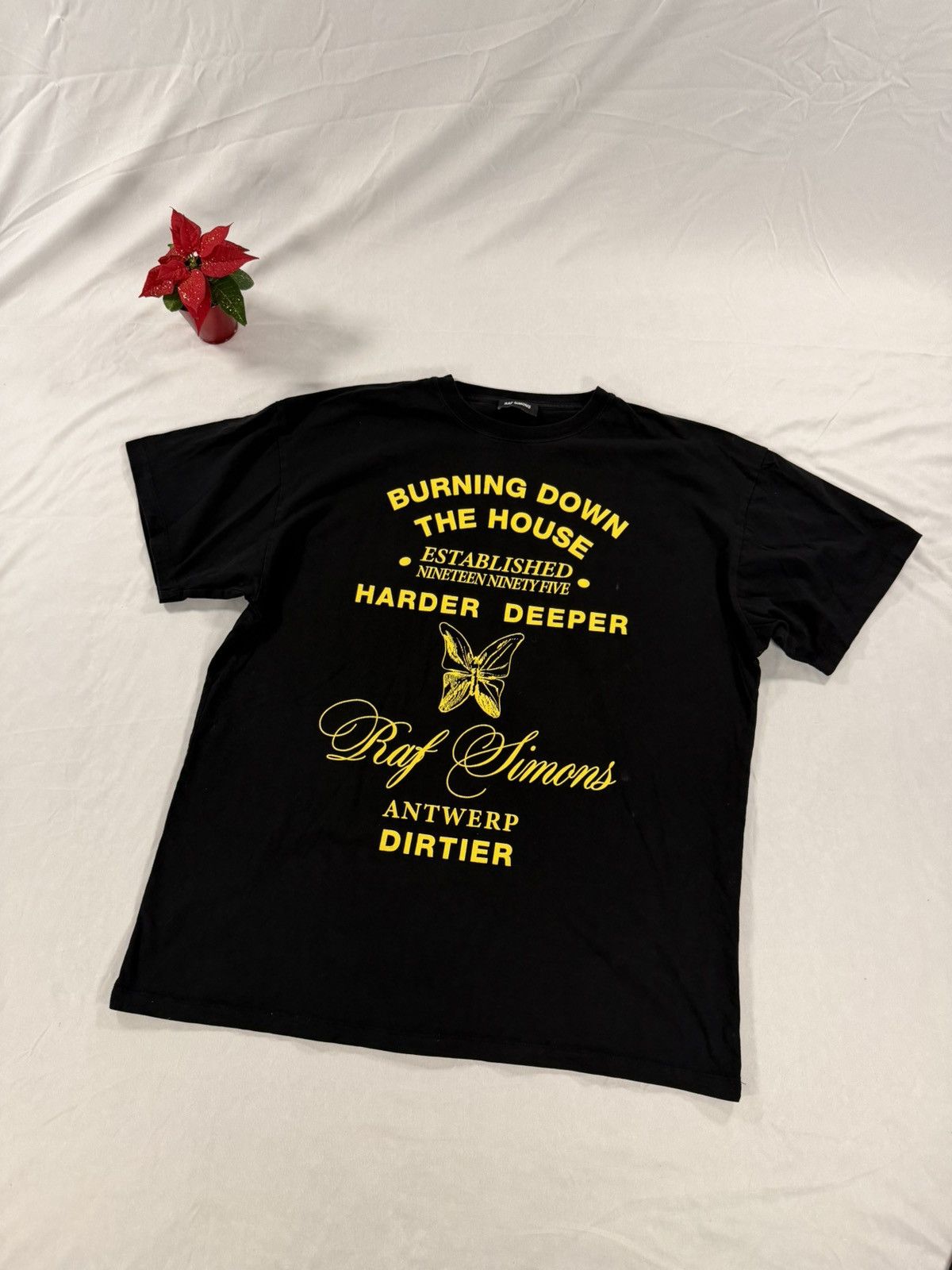 Raf Simons “Burning Down The House” Antwerp T Shirt Size S
