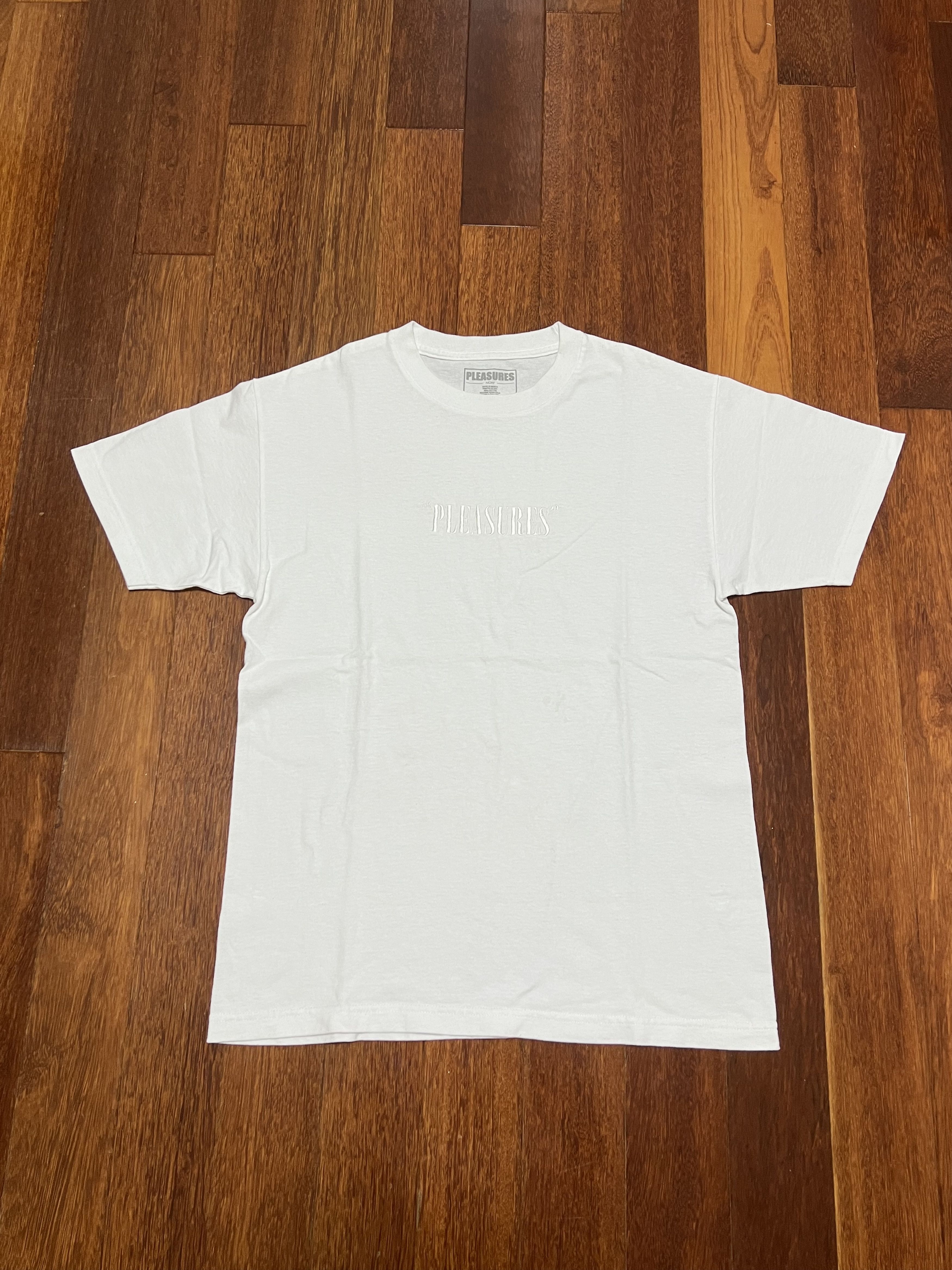 Pleasures 💚 Pleasures Embroidered Core Logo White Tee Medium Size US M / EU 48-50 / 2 - 1 Thumbnail