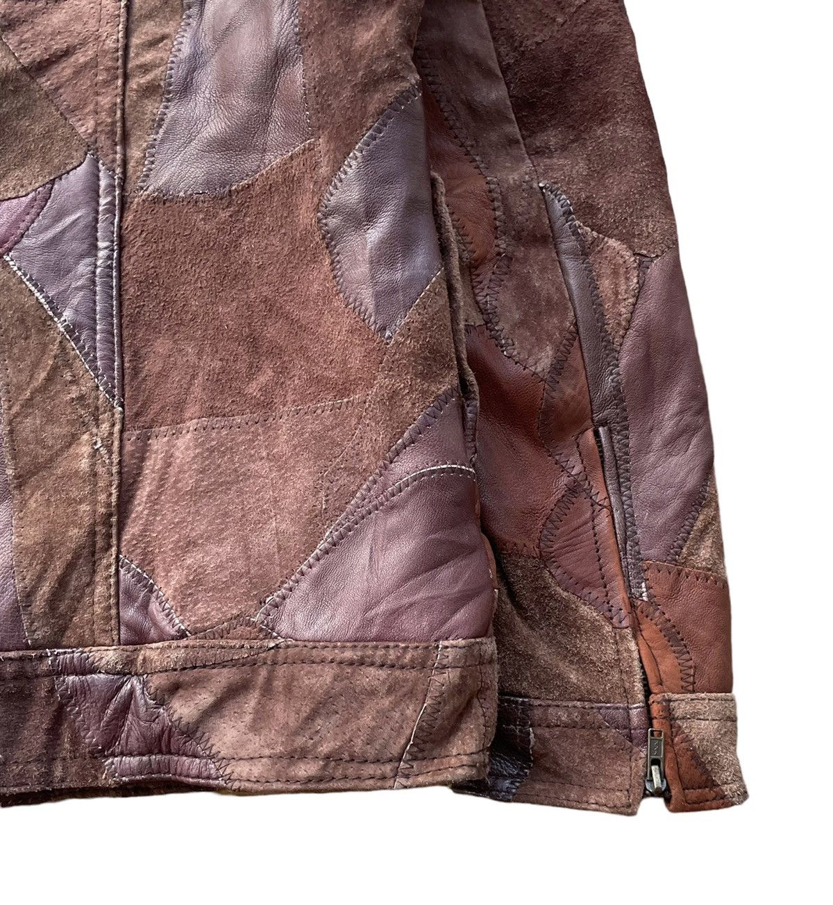 Leather Vintage ASW Patchwork Pigskin Leather Jacket Size M / US 6-8 / IT 42-44 - 16 Thumbnail