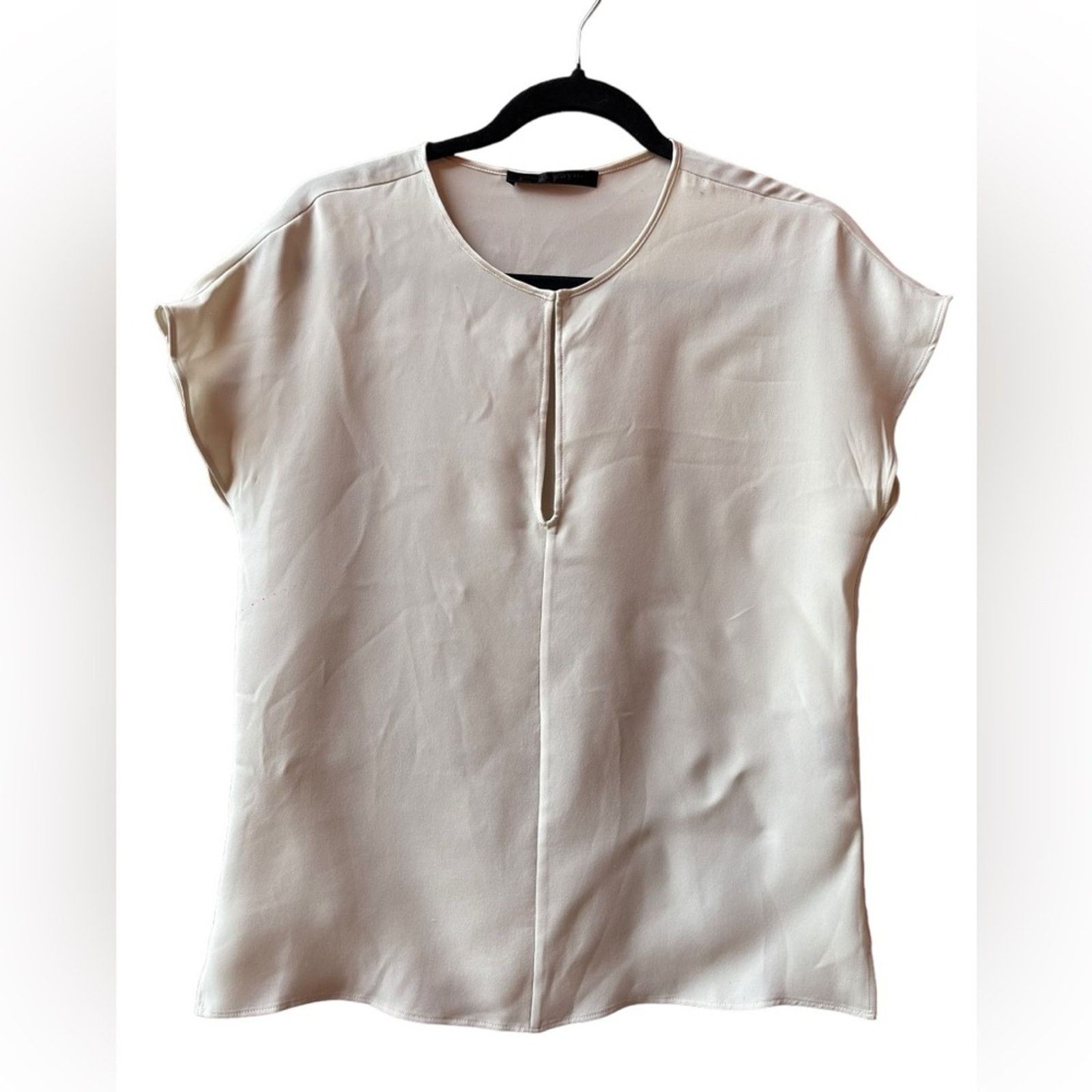 Other Jenni Kanye blouse White 100% Silk Sleeveless Top, Women XS Size XS / US 0-2 / IT 36-38 - 8 Thumbnail
