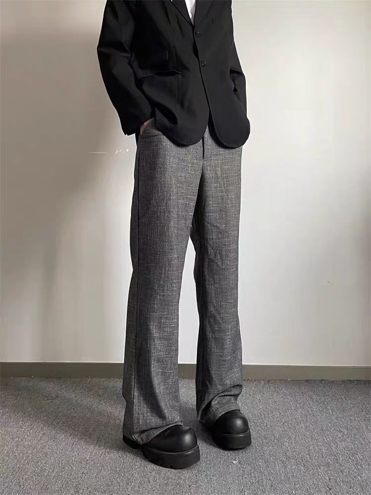 Japanese Brand × Vintage Old money style textured micro flare casual suit trousers Size US 34 / EU 50 - 2 Thumbnail