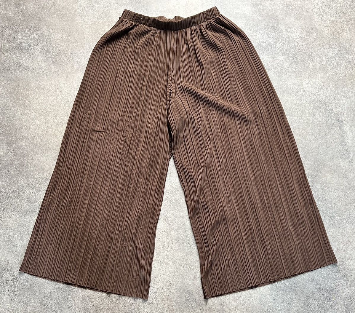 image of Avant Garde x Vintage Super Flare Balloon Plisse Pants in Brown, Men's (Size 33)