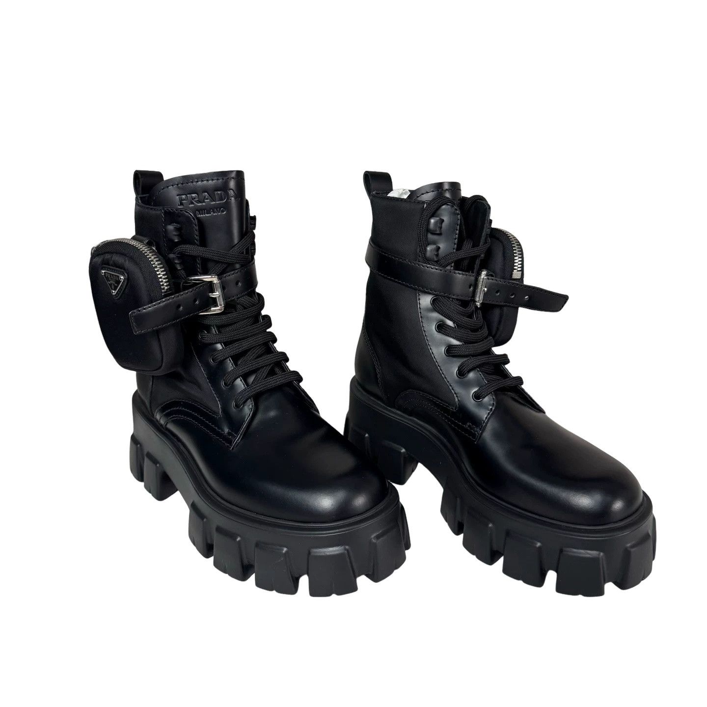 Prada Prada Monolith Nylon Pouch Boots Size 37 Size US 7 / IT 37 - 1 Thumbnail