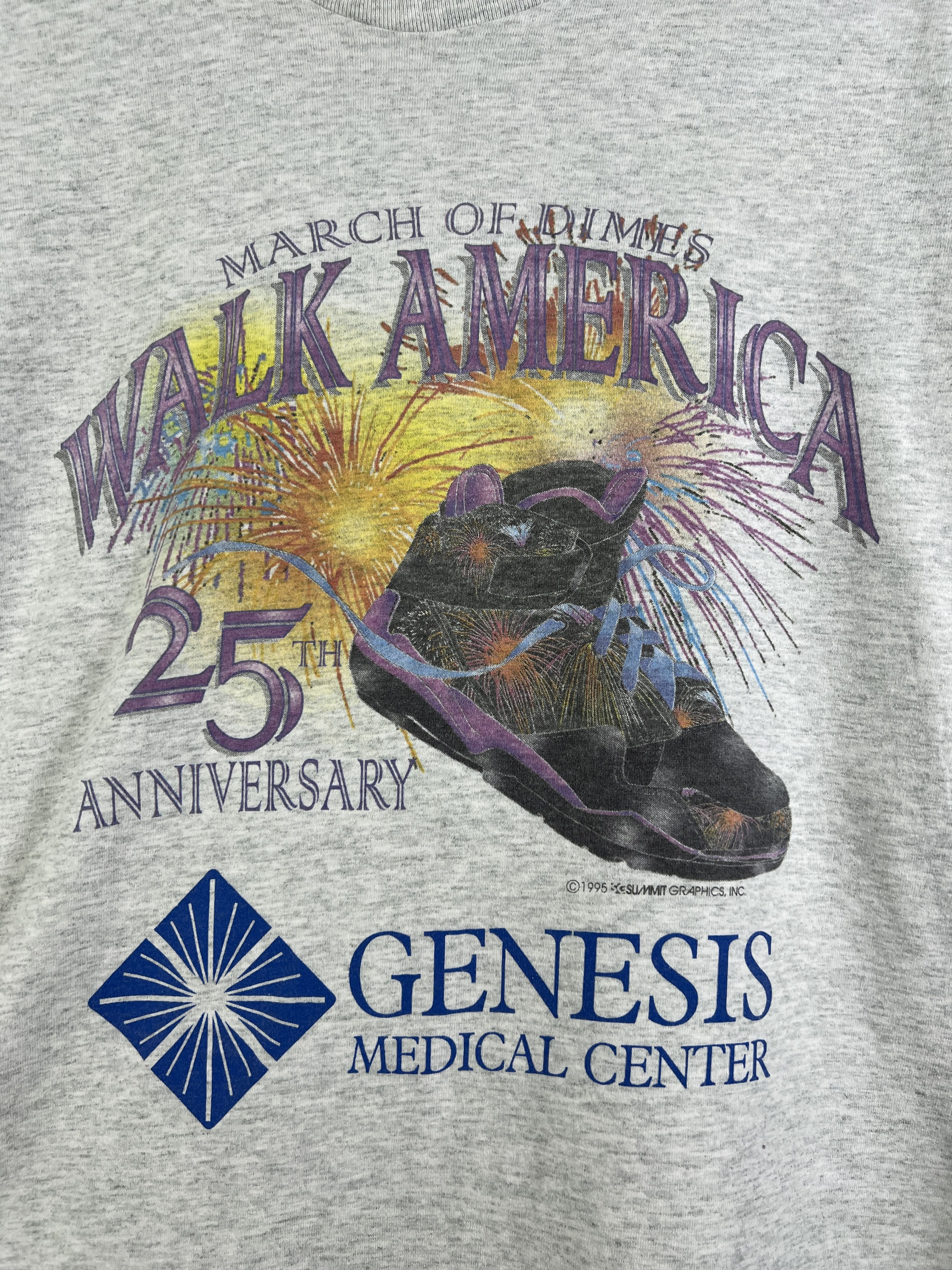 Vintage No.4748 Vtg Graphic Tee 25th Anniversary Walk America (XL) Size US XL / EU 56 / 4 - 2 Thumbnail