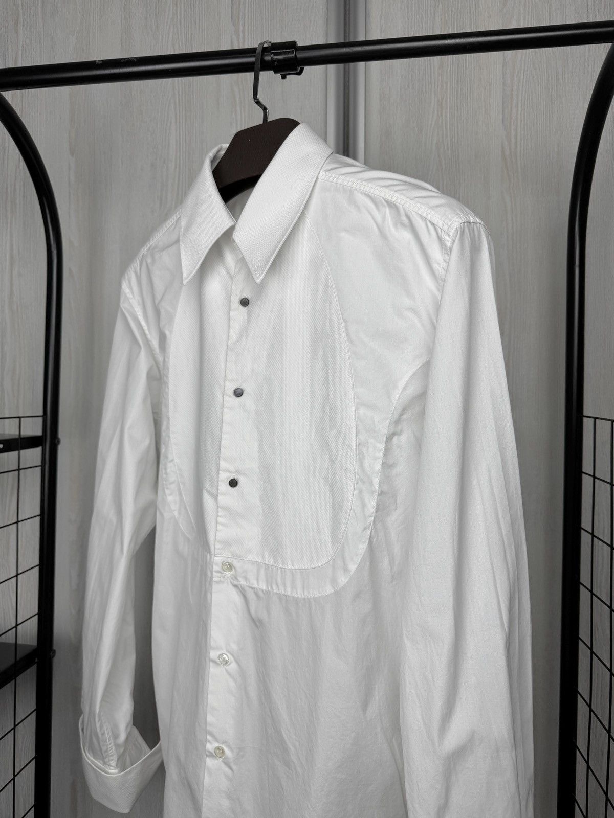 Yves Saint Laurent Yves Saint Laurent 00s White Rare Tuxedo Dinner Shirt sz 40 Size 40R - 4 Thumbnail