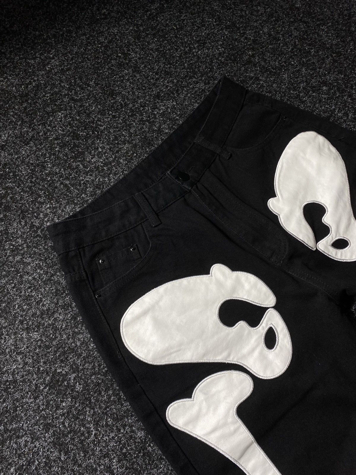 Japanese Brand × Vintage Vintage 90s Skeleton Y2K Sk8 Denim Size 31" - 6 Thumbnail