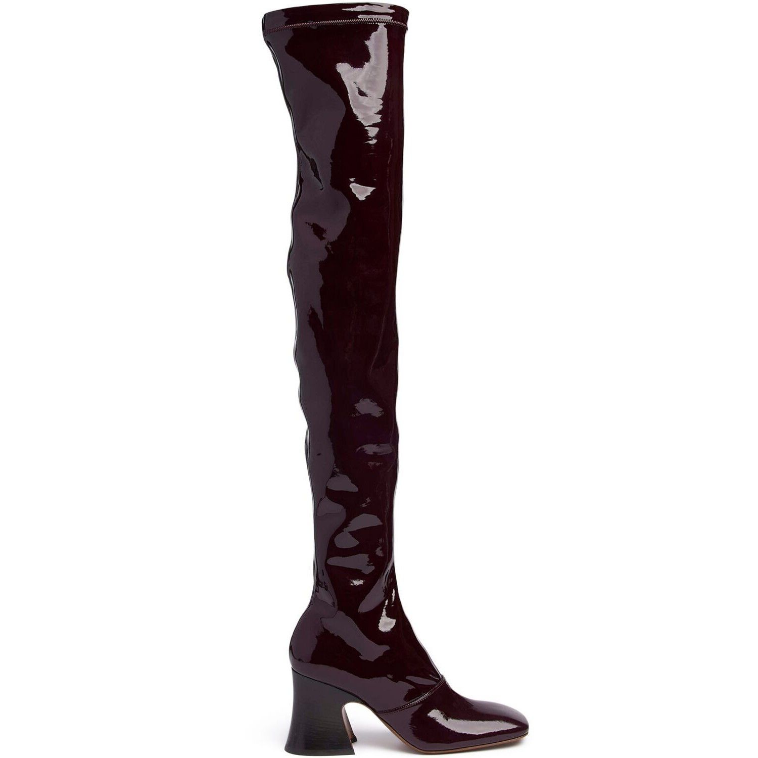 Chloe Over The Knee Obscure Red Patent Leather 80mm Heeled B