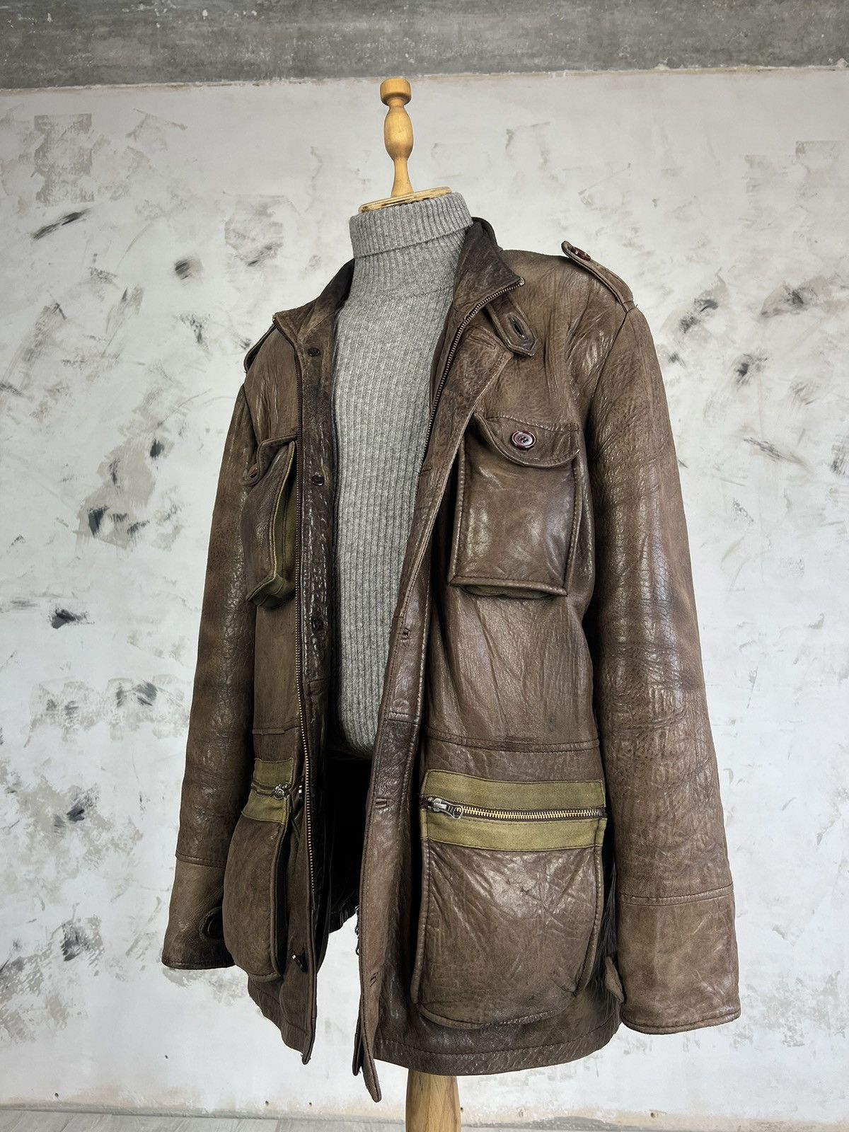 Genuine Leather Vintage HM Since 1976 Leather Jacket Size L - XL Size US XL / EU 56 / 4 - 2 Thumbnail