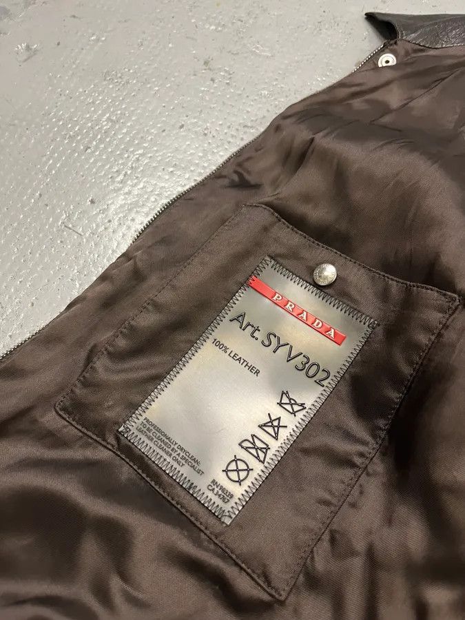 Prada AW2009 Prada Brown Leather Bomber Jacket Size US M / EU 48-50 / 2 - 10 Thumbnail