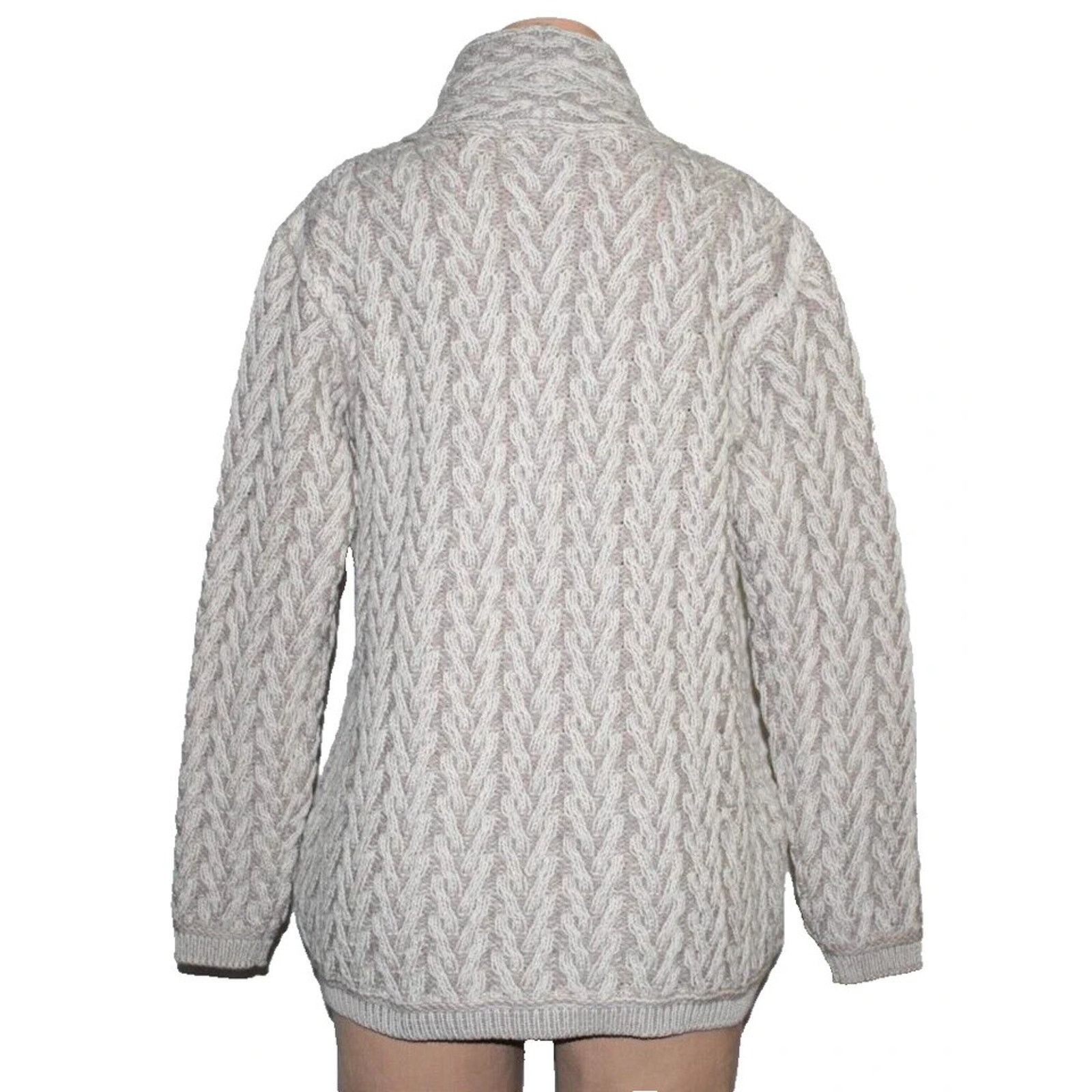 Aran Crafts Aran Crafts Merino Asymmetrical Zip Sweater Card XXL A668672 Size XXL / US 16-18 / IT 52-54 - 2 Thumbnail