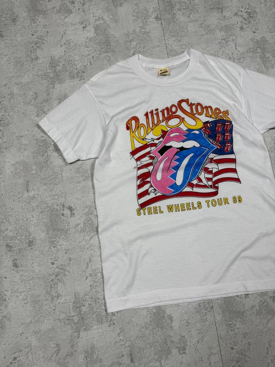 The Rolling Stones Vintage Rolling Stones Steel Wheels Tour 1989 T-Shirt Size M Size US M / EU 48-50 / 2 - 2 Thumbnail