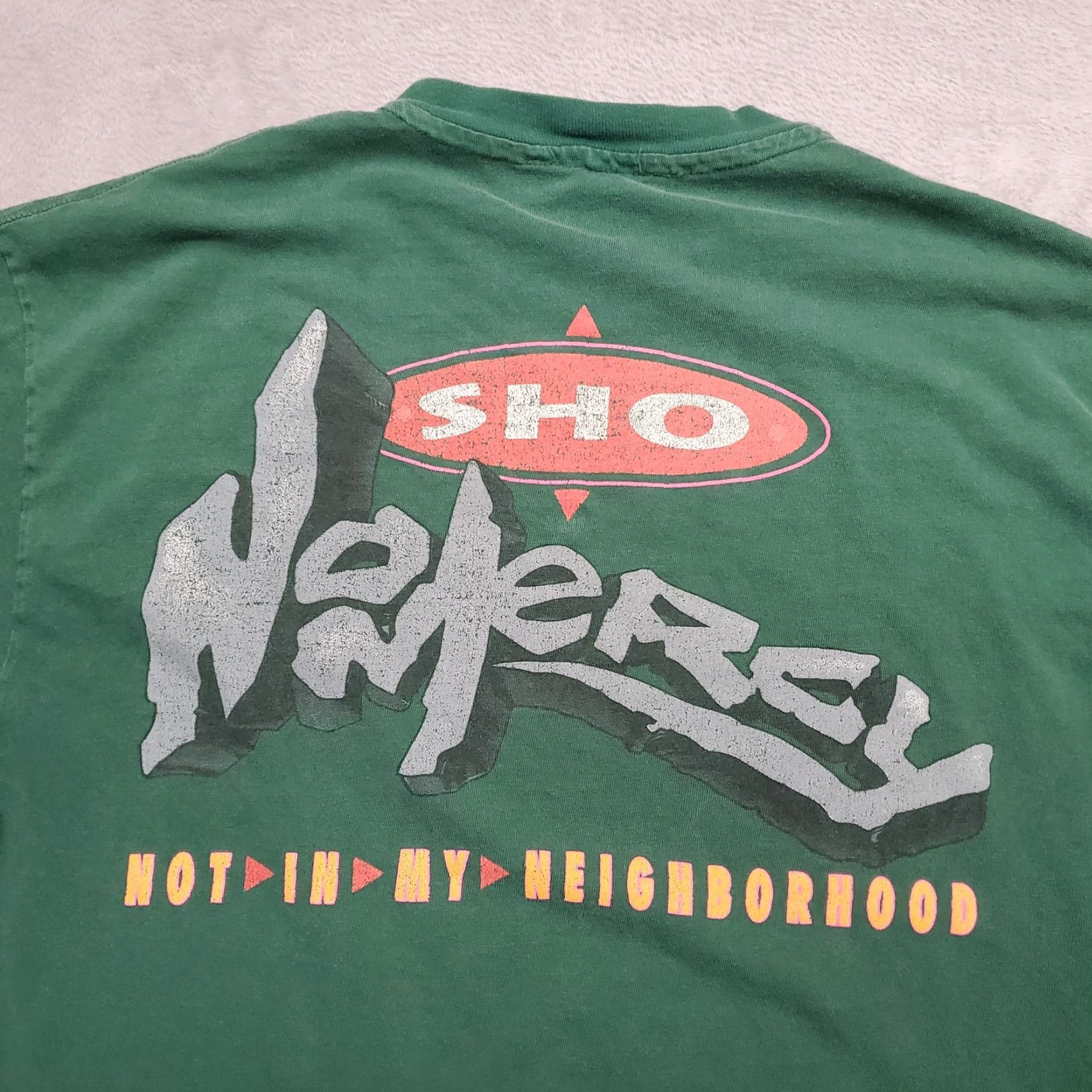 Vintage VINTAGE Sho No Mercy Shirt Men S Green Short Sleeve Crew Neck TEE USA Graphic Print Casual Shirt Size US S / EU 44-46 / 1 - 2 Thumbnail