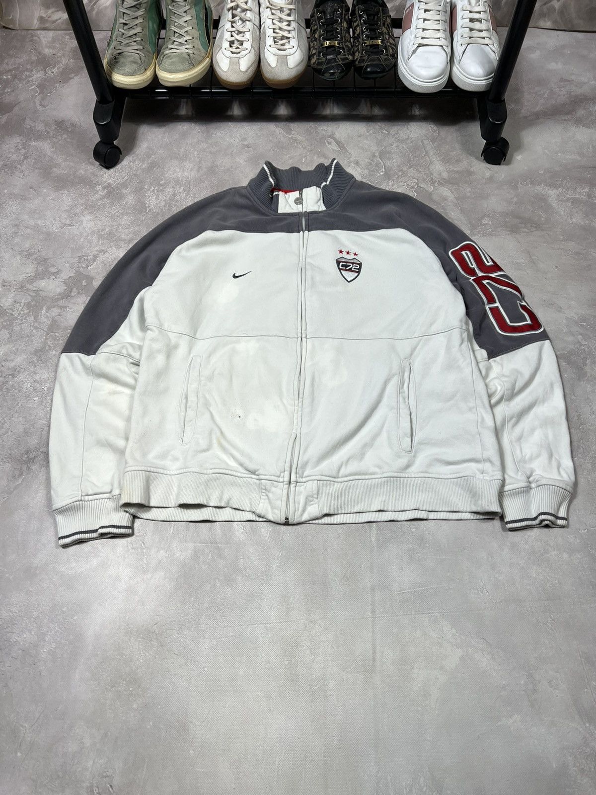 Other Vintage Nike C72 Distressed Y2k Zip Sweatshirt Size US XL / EU 56 / 4 - 2 Thumbnail