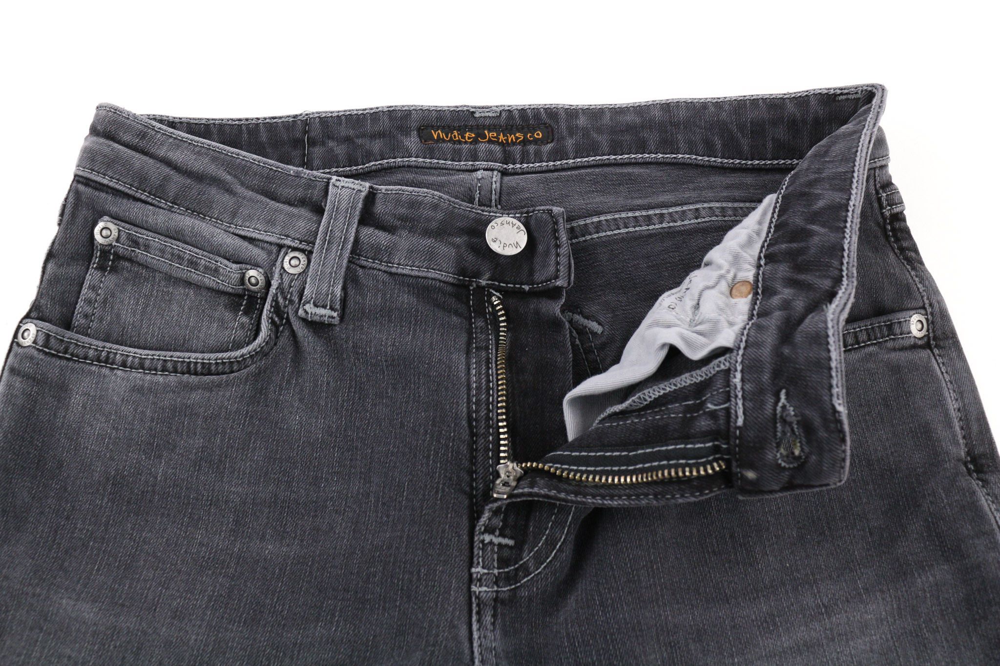 Nudie Jeans SKINNY LIN W28/L30 Tight Cotton Stretch Grey Jeans 80621 Size US 28 / EU 44 - 4 Thumbnail