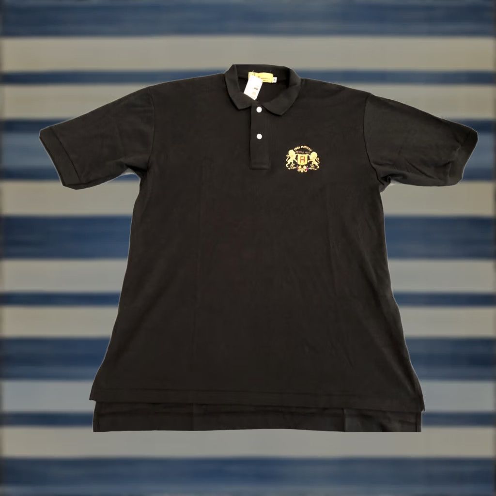 FRED VINTAGE Fred Hayman Beverly Hills Black Polo Shirt Mens Small NWT Crest Logo Short Sleeve Cotton/Polyester Solid 90s Size US S / EU 44-46 / 1 - 1 Thumbnail