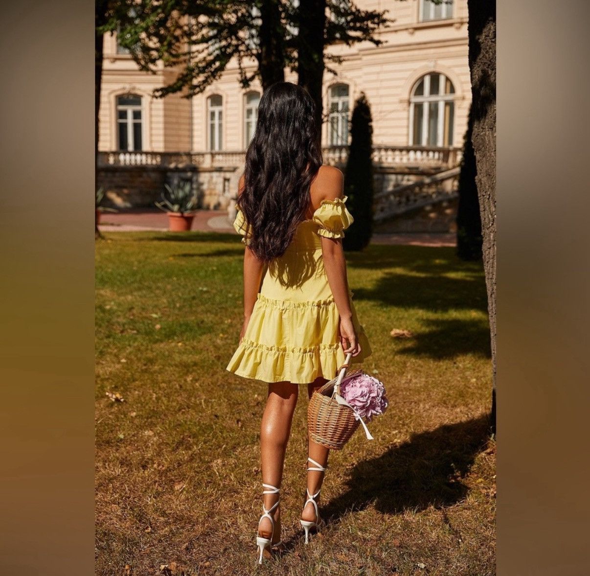 Other Alamour The Label Yellow Puff Sleeve Mini Dress Size M Size M / US 6-8 / IT 42-44 - 2 Thumbnail