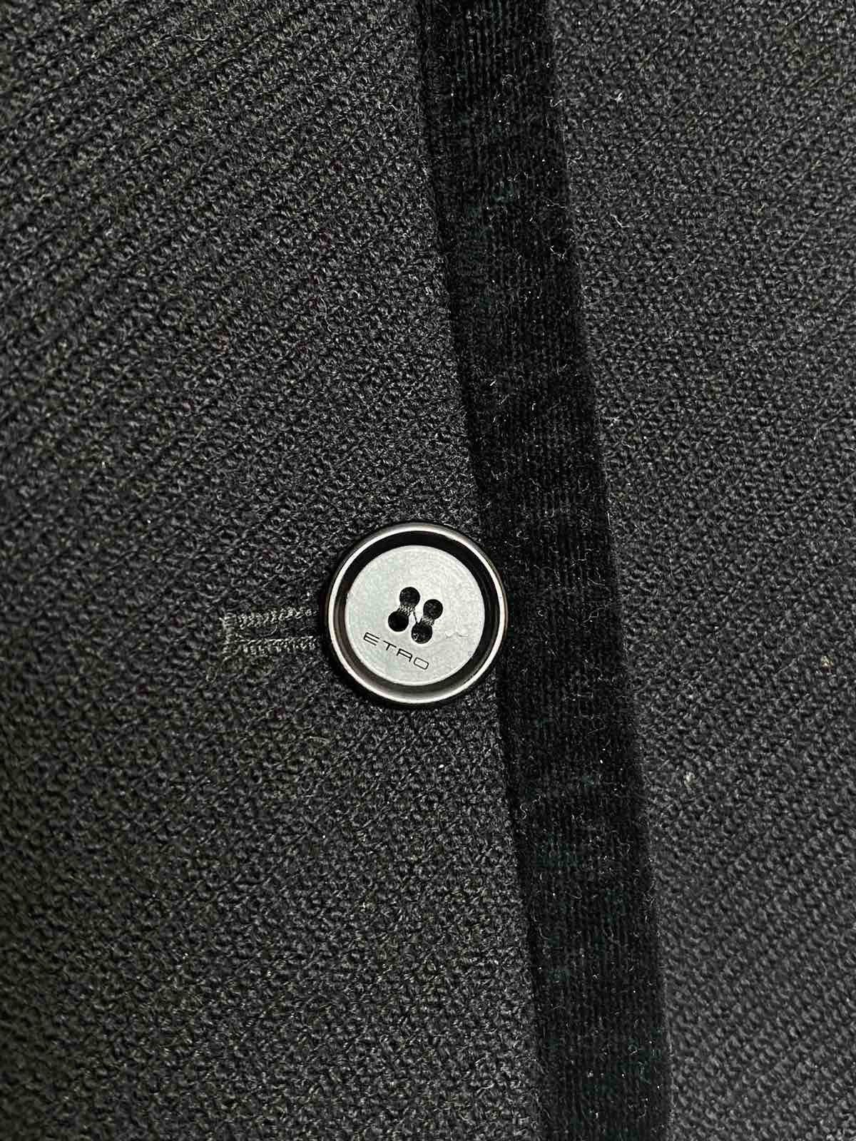 Etro 🖤 ETRO Elegant Black Wool Blazer - Timeless Italian Design Size XL / US 12-14 / IT 48-50 - 8 Thumbnail