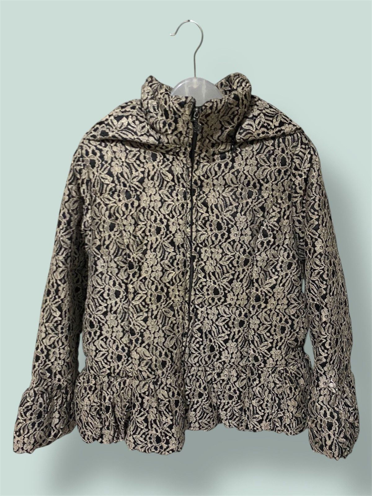 Designer Cecil McBEE Punk Rave Visual Brocade Down Jacket Size XS / US 0-2 / IT 36-38 - 2 Thumbnail