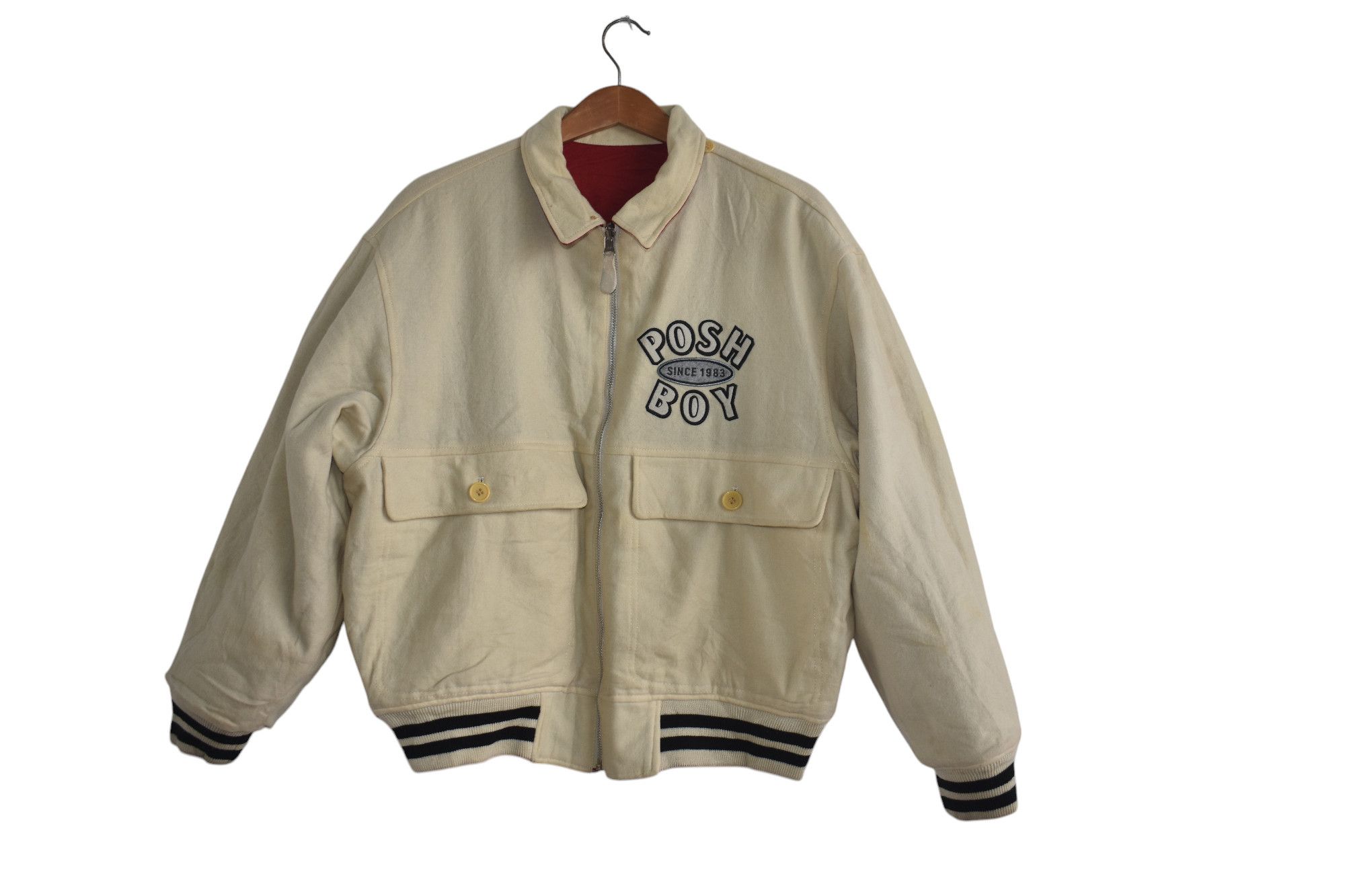 Japanese Brand × Vintage Vintage 80's Posh Boy Reversible Bombers Jacket XL Size US XL / EU 56 / 4 - 4 Thumbnail